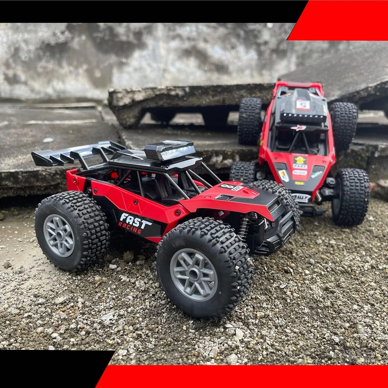 Coche Teledirigido RC con 2 Baterías 60Min Play 20km/H Acelerador Proporcional para Niños 6-16 Años Modelo Mejorado 2025