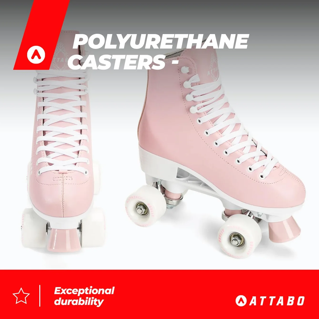 ATTABO Patines de Mujer Serena Talla 36-41 EU ABEC-3 Chasis de Aluminio Caña de Piel Ruedas 82A