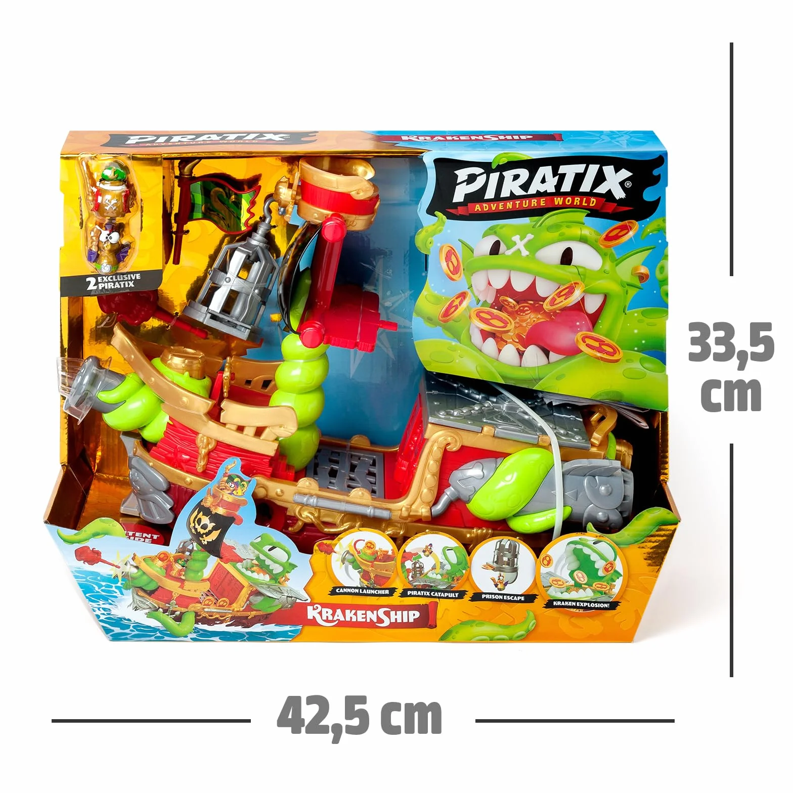 PIRATIX Kraken Ship Barco Piratix Juguete con Accesorios Exclusivos