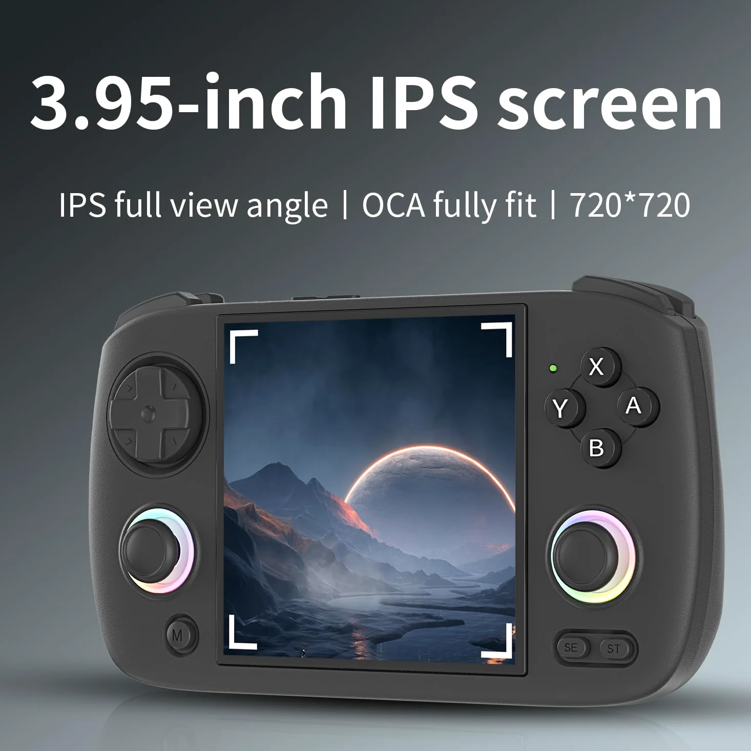 Voacle RG Cubexx - Consola De Juegos Mano Retro, Pantalla IPS 3.95 Pulgadas, Sistema Linux Integrado, Tarjeta TF 5056, Juegos, Compatible Con Salida TV, Wifi, Bluetooth 4.2, Negro, 5G, 64G