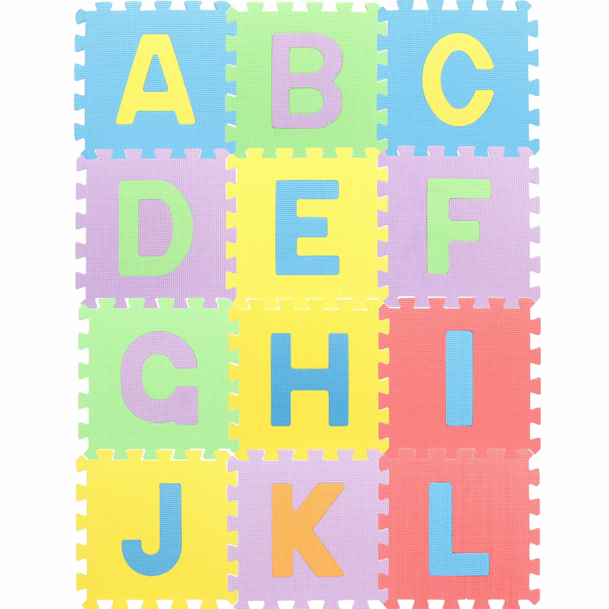 COM-FOUR® Puzzle de Suelo de 26 Piezas, Alfombrillas Blandas con Letras, Ideal para niños a Partir de 2 años, práctica Almohadilla Protectora para el Suelo [la Mezcla de Colores varía] (Letras)