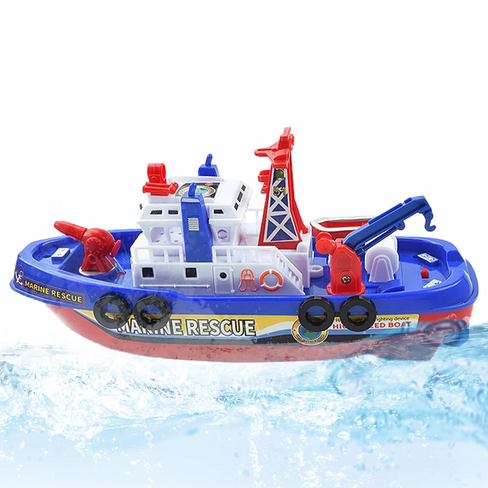 de baño para Botes para niños pequeños: Juguetes de bañera interactivos con Luces y Sonido, Juego de Botes de pulverización de Agua | Barco de eléctrico Flotante para niños pequeños, d