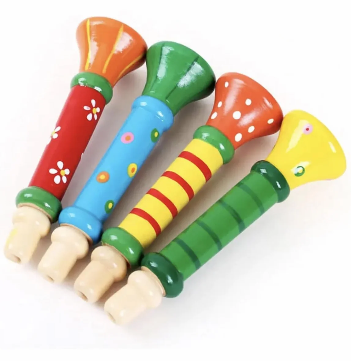 GICO 7940 - Silbato para niños (madera, 4 trompetas, varios colores)