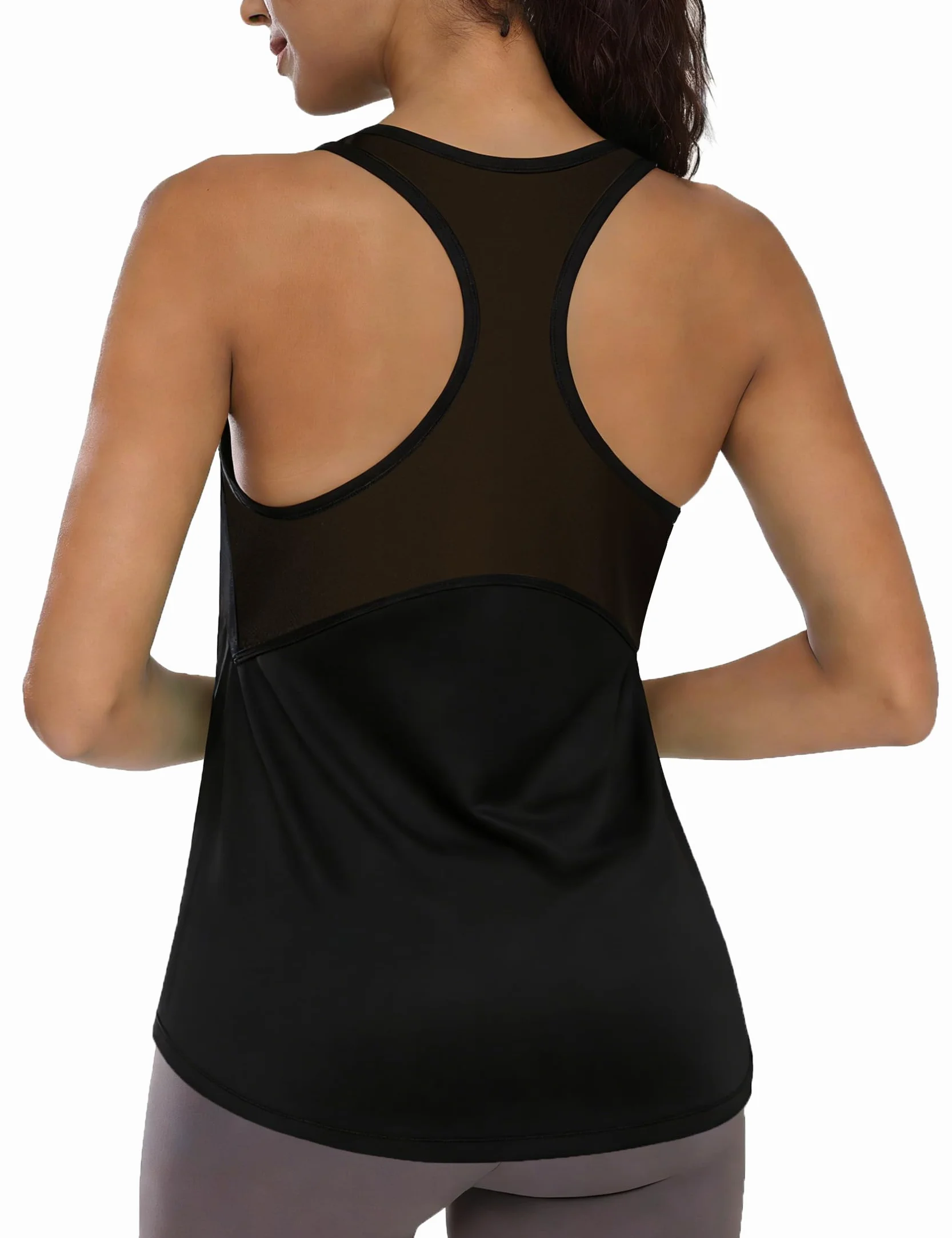 Camiseta Tirantes Mujer Deportiva Cuello Redondo Sin Mangas Racerback Yoga Tops