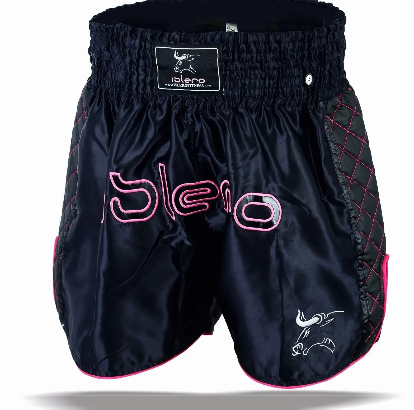 Islero Pantalones Cortos de Muay Thai para Mujer Rosa