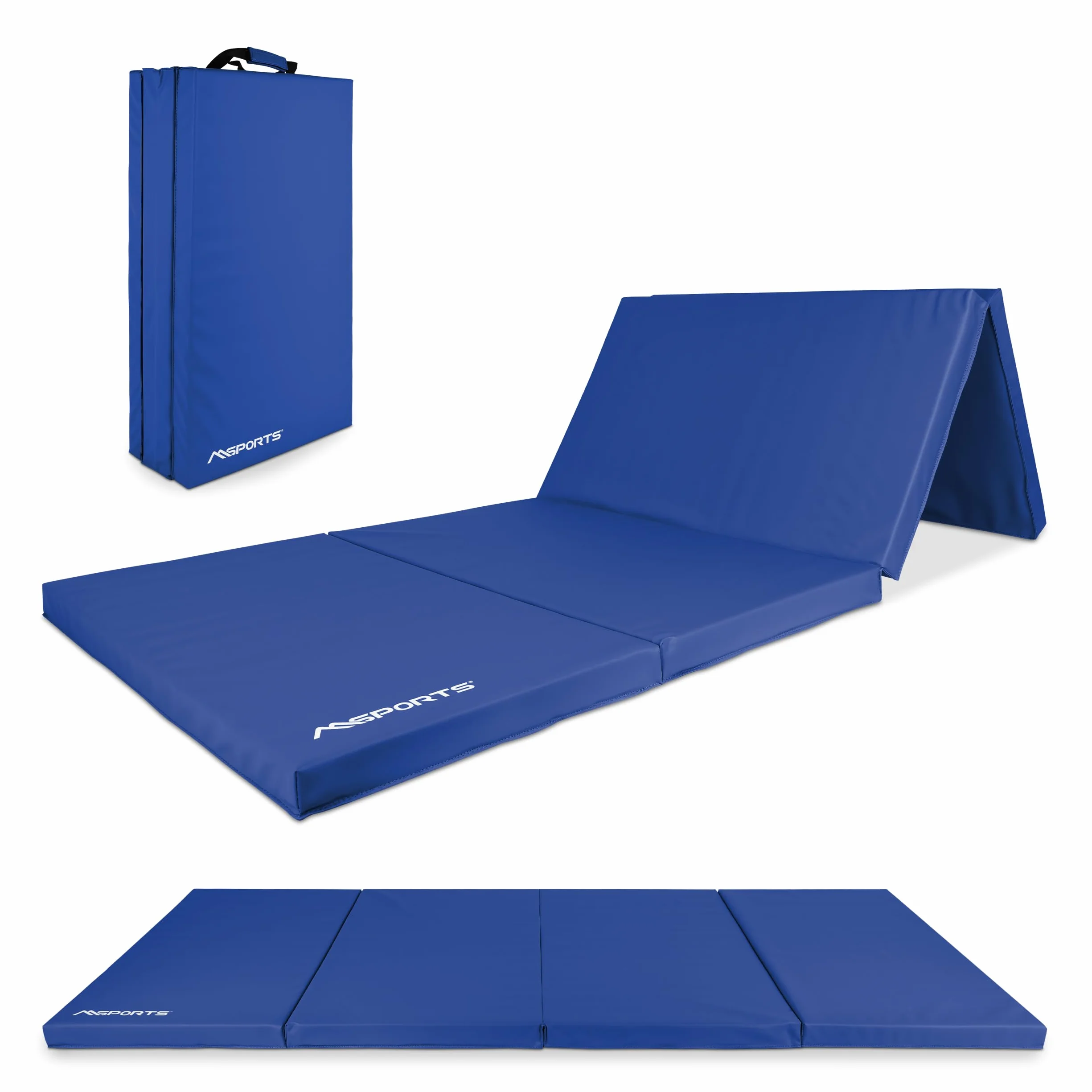 MSPORTS Esterilla de gimnasia plegable 190 x 80 x 5 cm para casa y niños