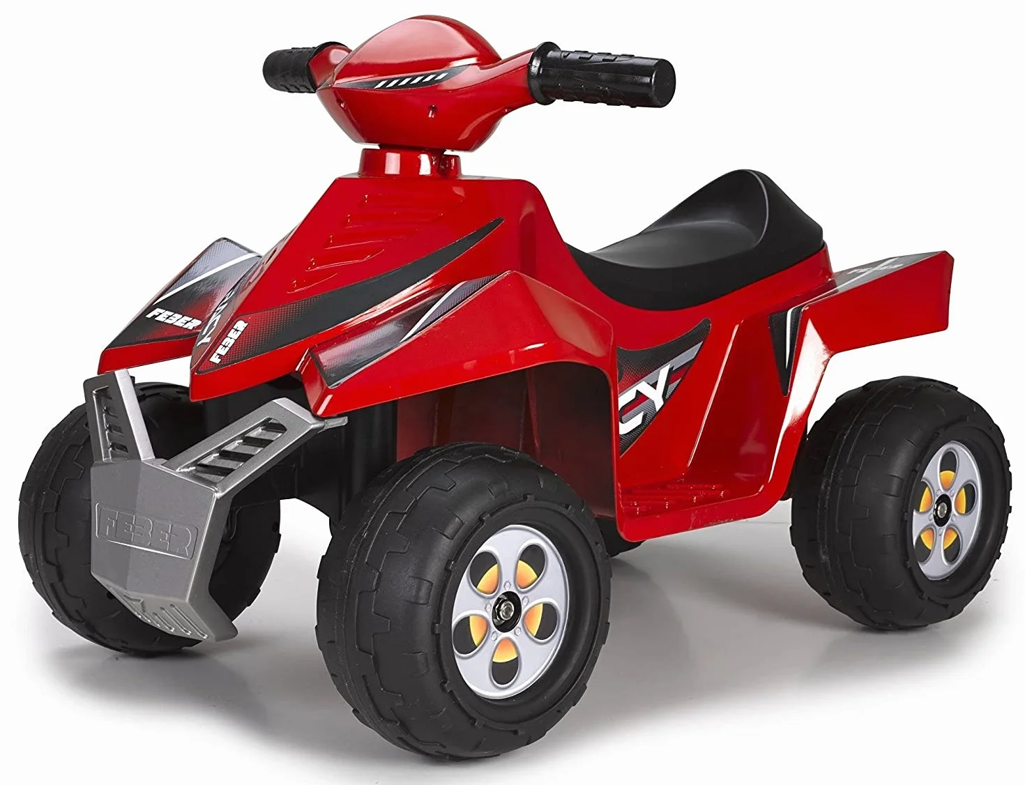 FEBER Quad Racy 6V Coche eléctrico niños 18 Meses 3 años Acelerador Ruedas Grandes 40 min batería Cargador Incluido