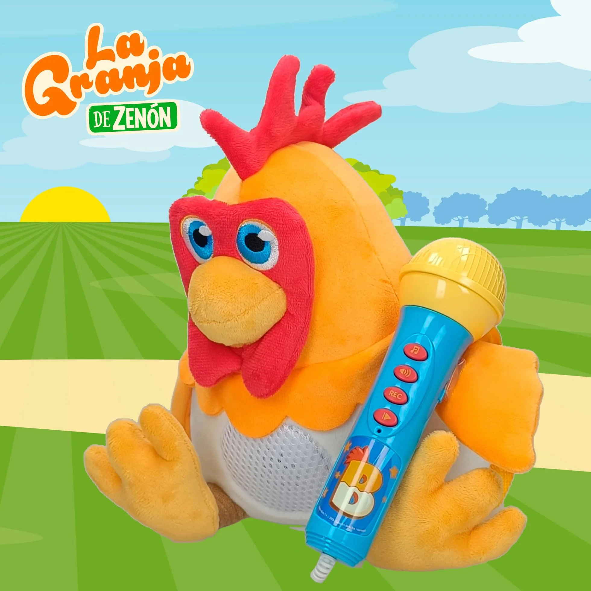 Gallo Bartolito con micrófono. La Granja de Zenón (Reig4935)