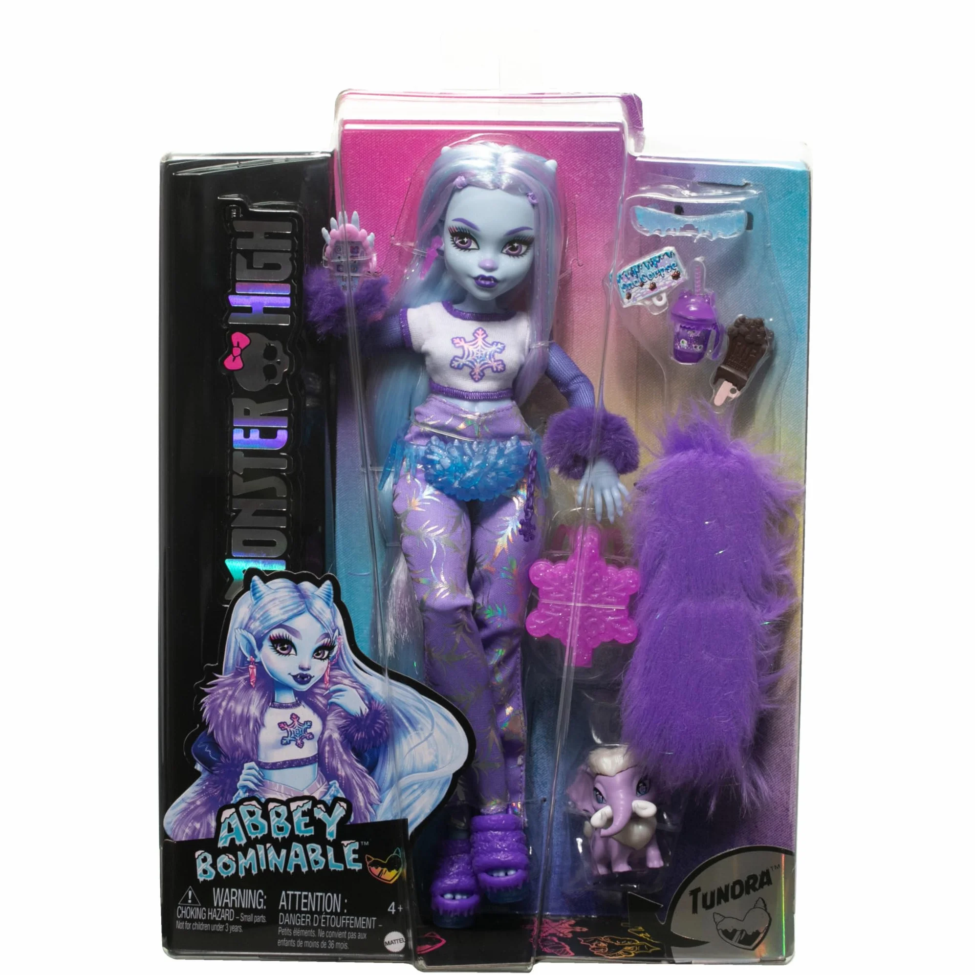 Monster High Abbey Bominable Muñeca articulada con Mascota y Accesorios de Moda, Juguete +4 años (Mattel HNF64)