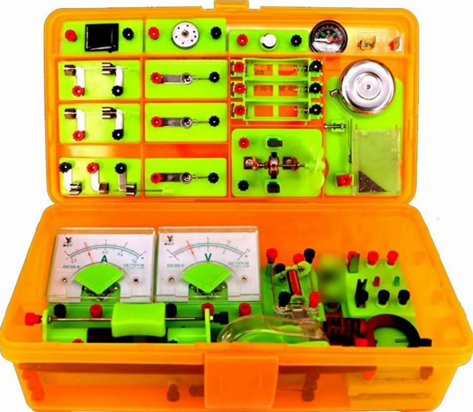 Caja De Experimentos De Electromagnetismo para Ingeniería Eléctrica - Kit De Circuitos para Laboratorio De Física