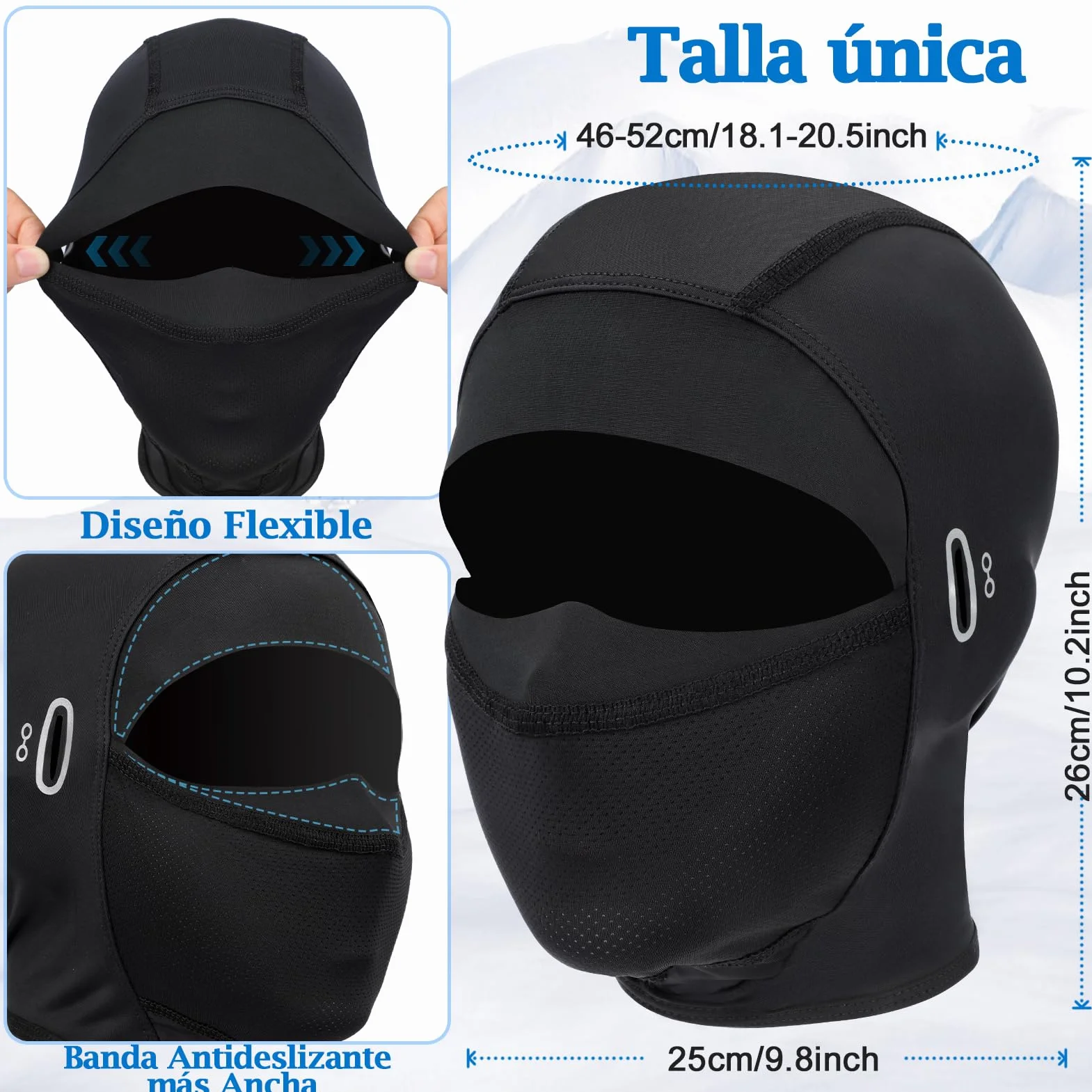 Kiiwah Pasamontañas Verano Transpirable Balaclava Moto Protección Solar Sotocasco Fino Hombre Mujer Motocicleta Ciclismo