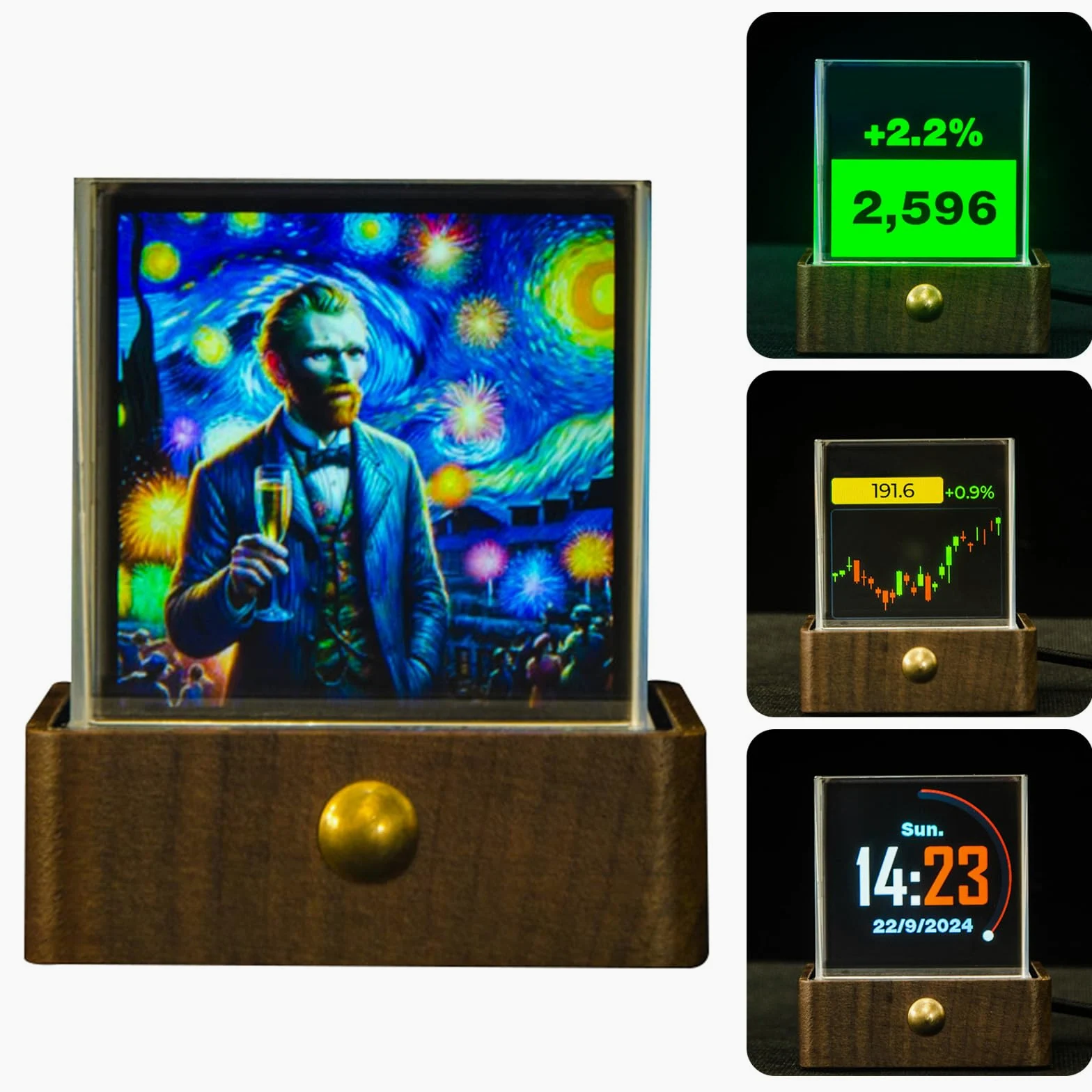 Seguimiento Pantalla de con Juego de Rompecabezas 2048 Diagnóstico de Real y compatibilidad con múltiples Idiomas Control de inclinaciones Monitor Transparente