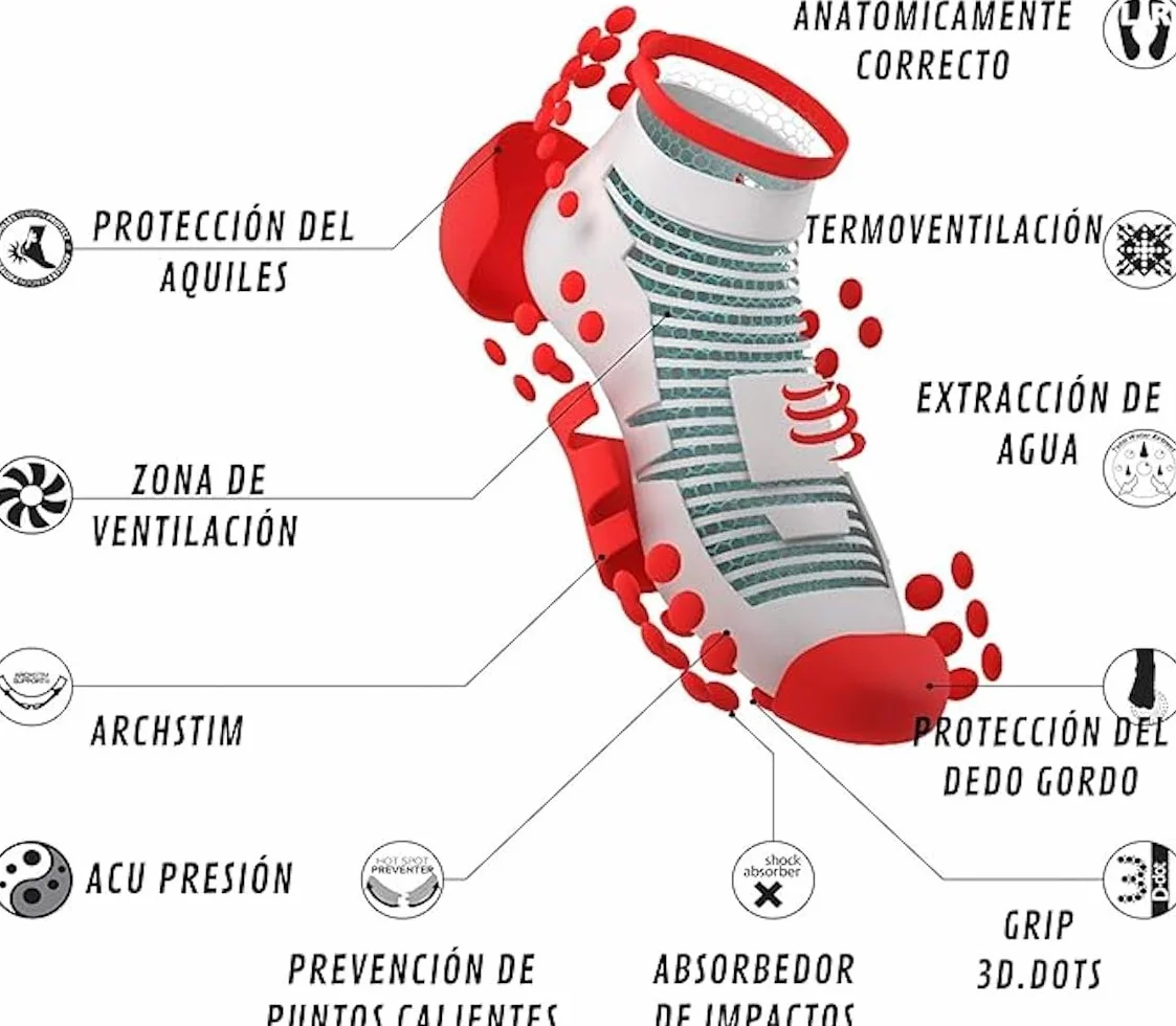 Compressport Pro Racing Socks V3 Run High Running Socks Antiblister Cushion Breathable Lightweight