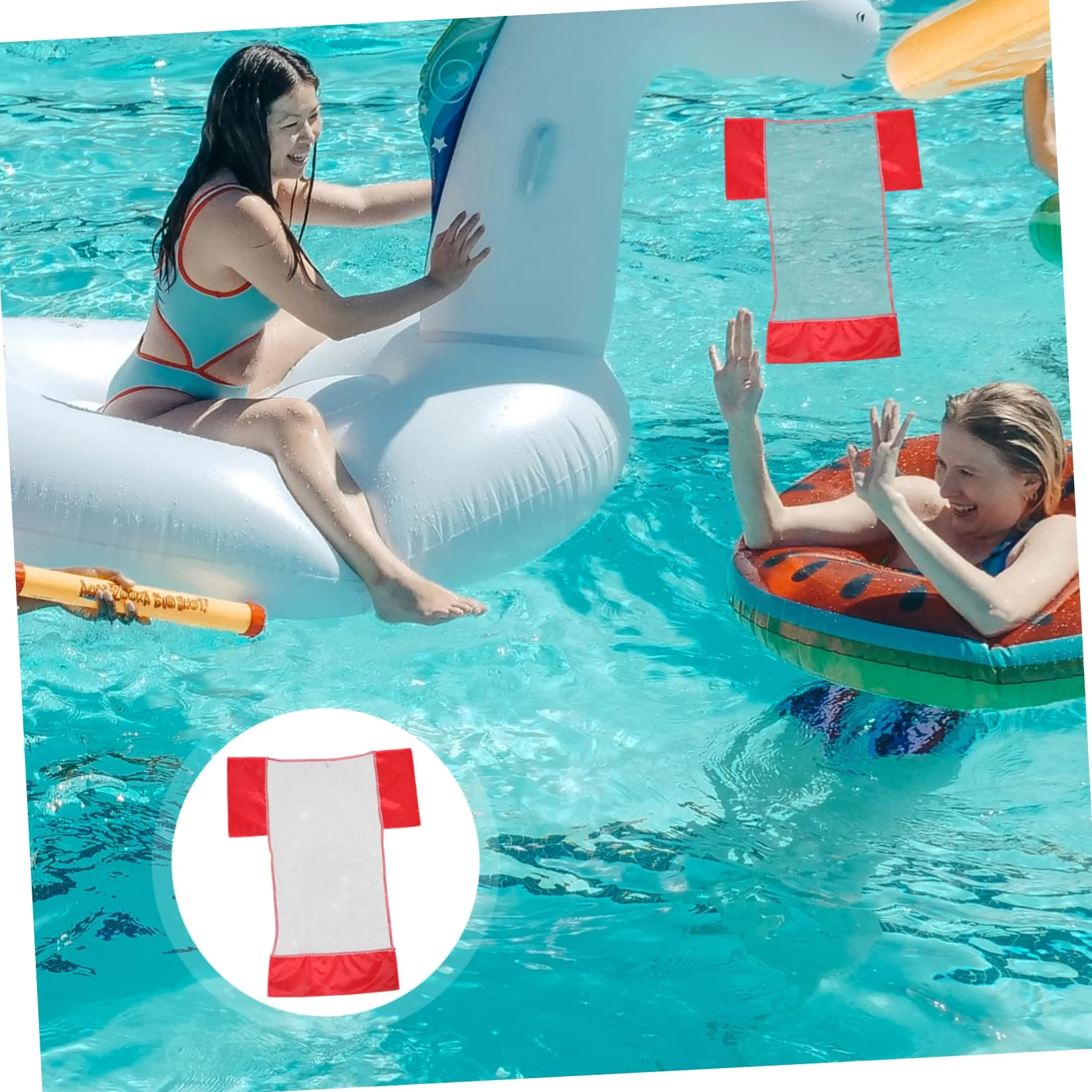 TOYANDONA 6 Piezas Bolsa De Malla para Silla De Piscina Silla De Red Fideos Nadadores Red Flotante De Natación Flotadores De Bebe Fideos Tirados a Mano Bebé De Polivinilo Adulto