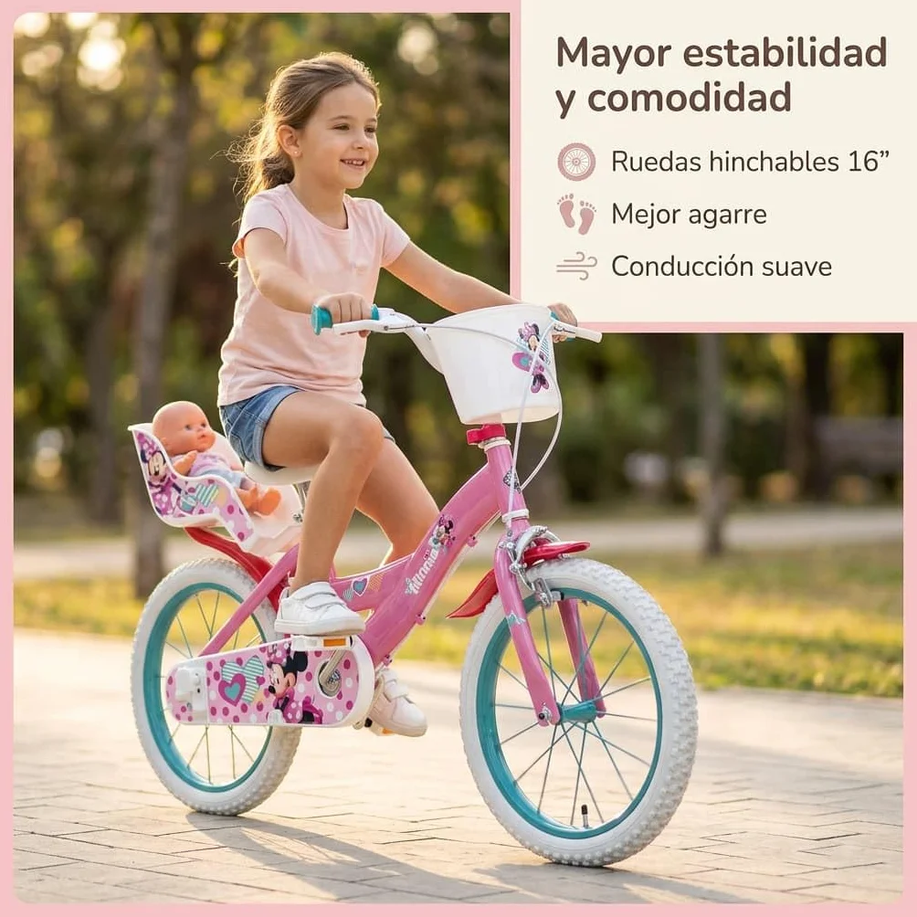 TOIMSA Bicicleta 16" Minnie Huffy 5/8 Años