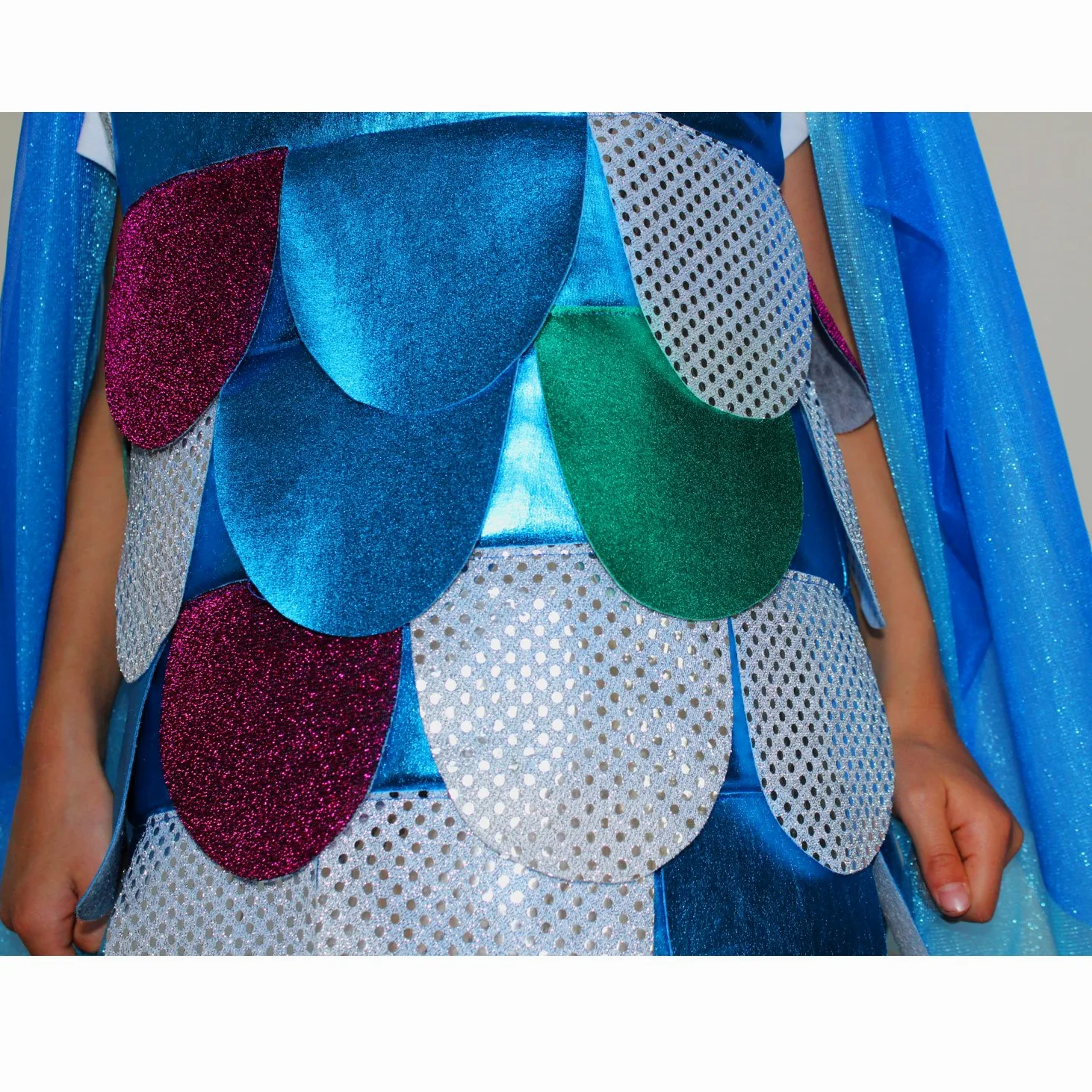 Krause & Sohn Disfraz infantil de pez arcoíris, talla 98-128, disfraz de pez