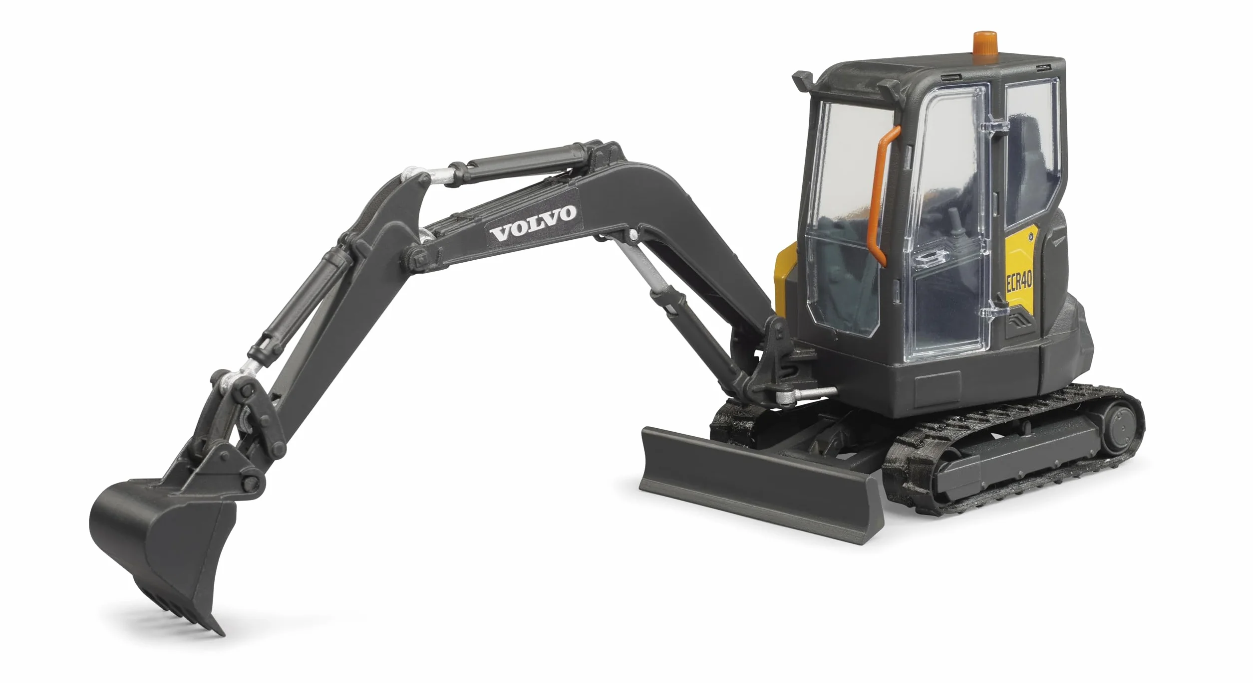 Bruder 02465 - Excavadora compacta Volvo ECR40-1:16 vehículo de construcción, Obra, Pala Excavadora, Trabajador, máquina de construcción, Juguete