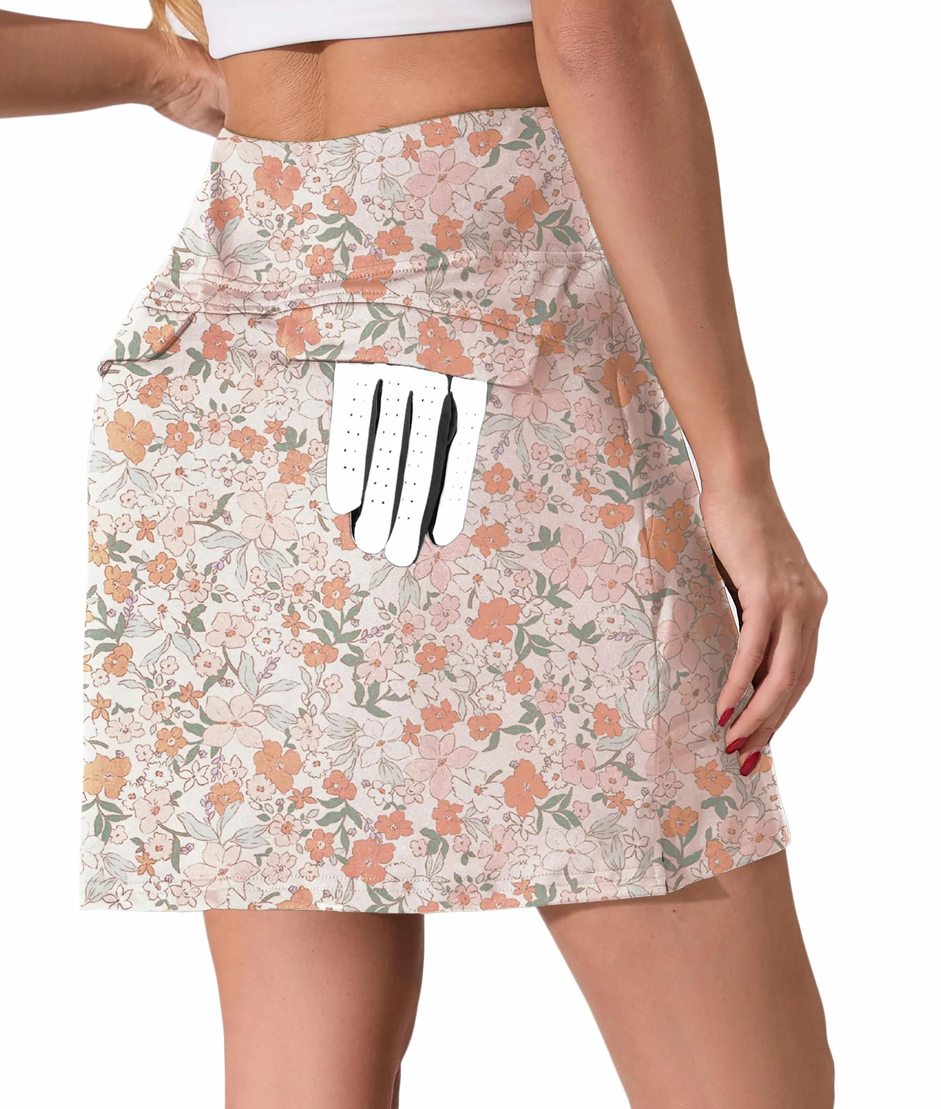 Timuspo Falda de Verano para Mujer, Falda de Tenis con Pantalones de Cintura Alta, 4 Bolsillos