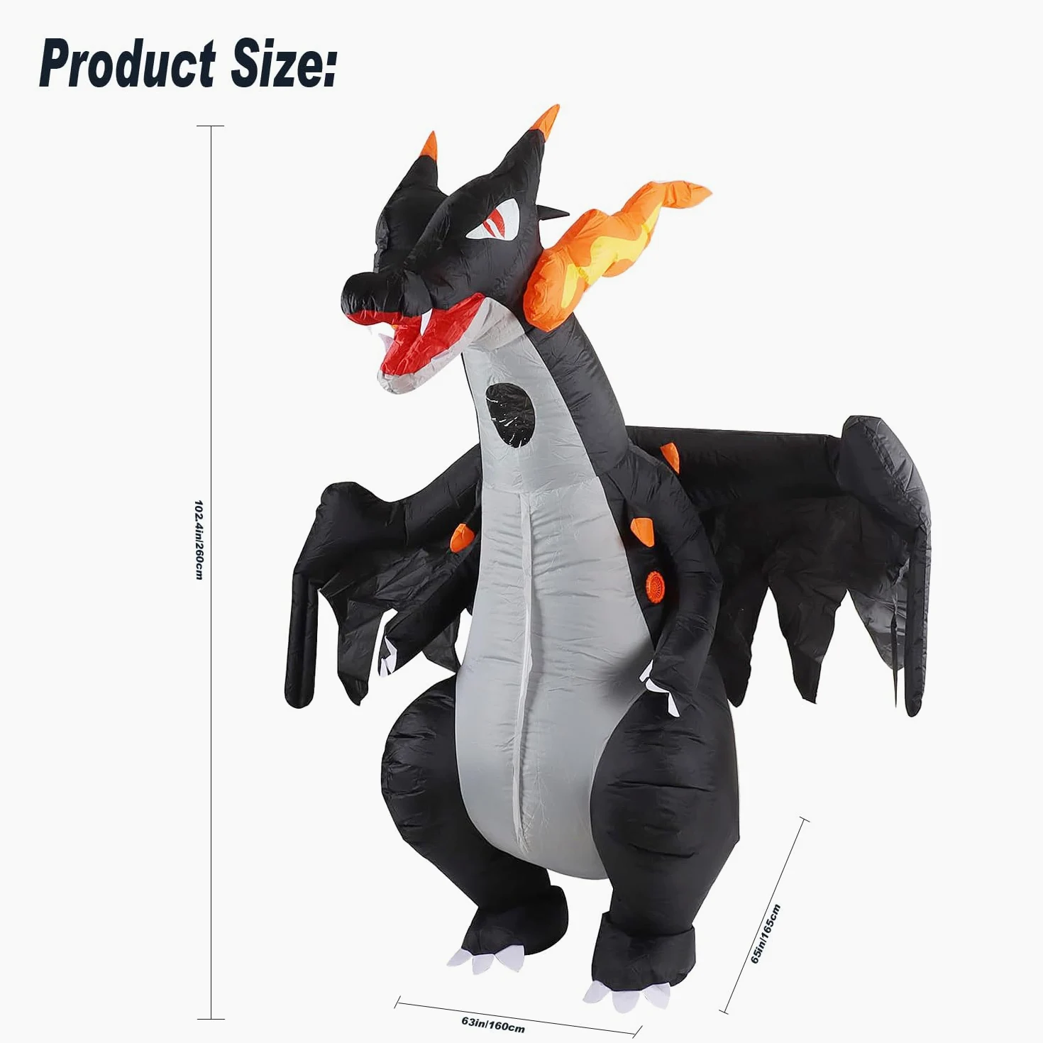 FXICH inflable Dinosaurier Kostüm Charizard Erwachsene Air Blow up divertido vestido de lujo fiesta adulto Halloween Kostüm