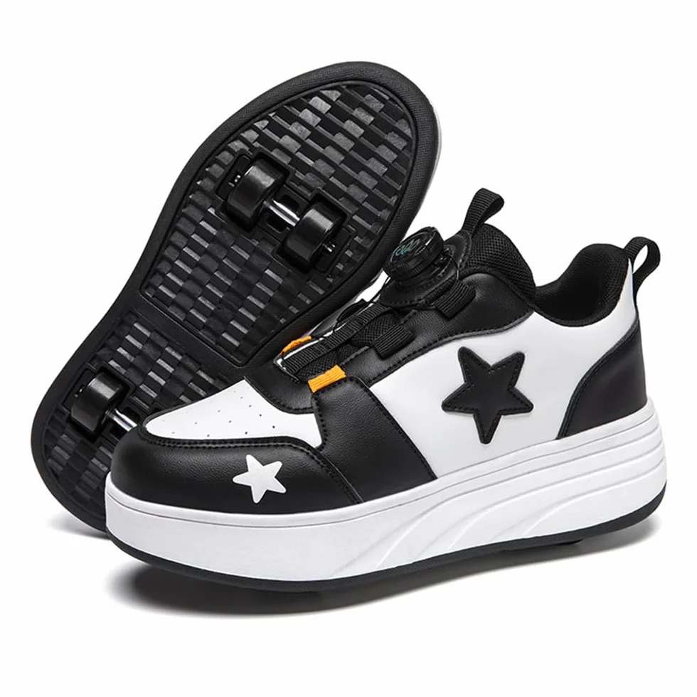 Zapatos con Ruedas Mateju para Niños y Niñas, Patines Retráctiles 4 Ruedas Moda