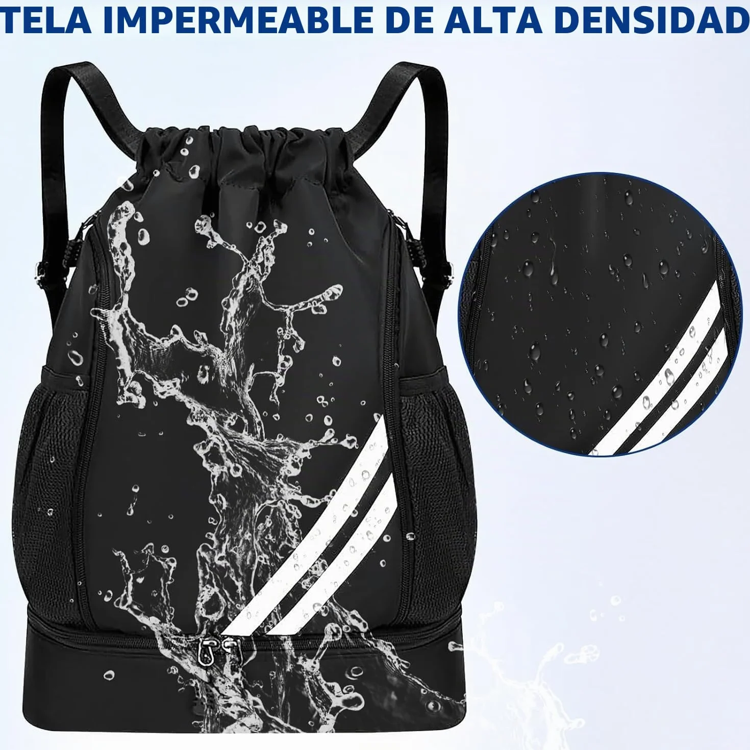 Zorplex Mochila deportiva impermeable gran tamaño con compartimento para zapatos