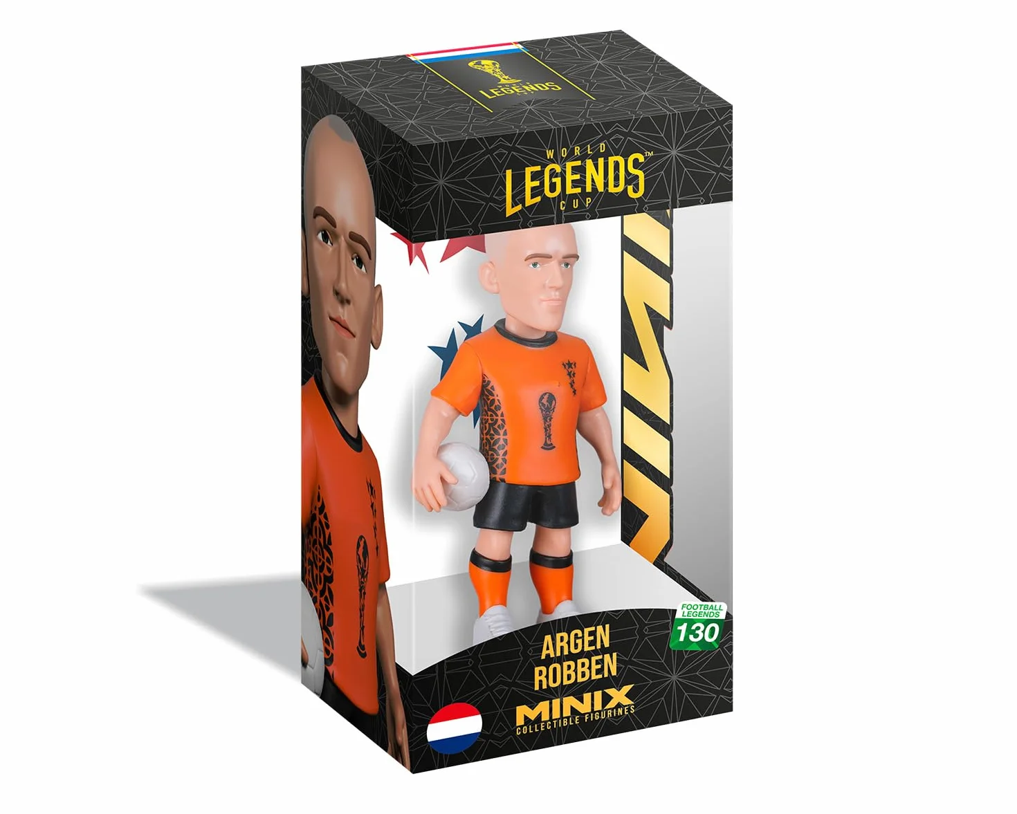 MINIX - Football Legends - Campeonato Mundial de Leyendas #130 - Países Bajos - Robben - Figura Coleccionable de 12 cm