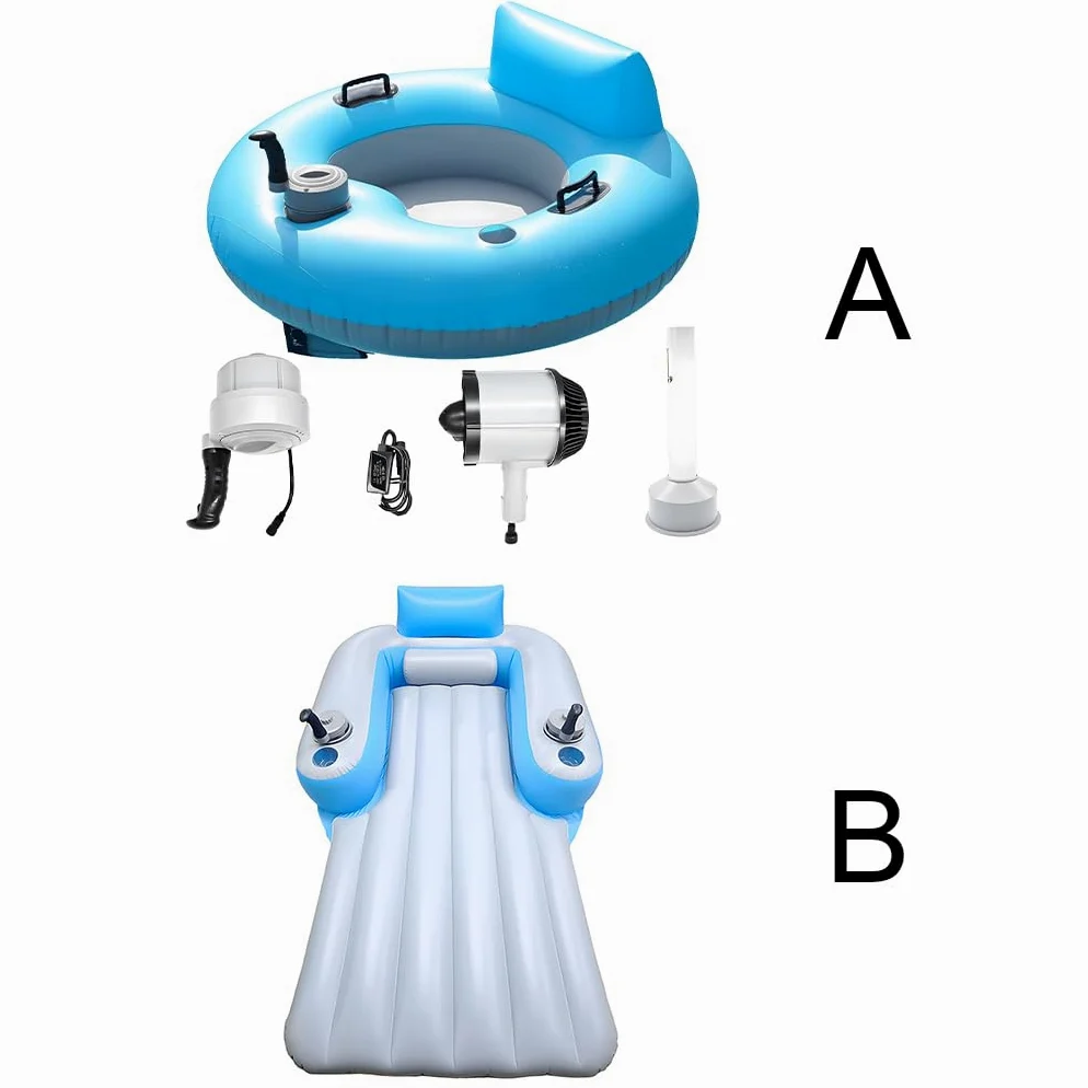 Silla Flotante eléctrica motorizada para Piscina. Tumbona Inflable motorizada para Piscina Que Proporciona una Experiencia de flotación Suave y sin Esfuerzo. Paquetes: