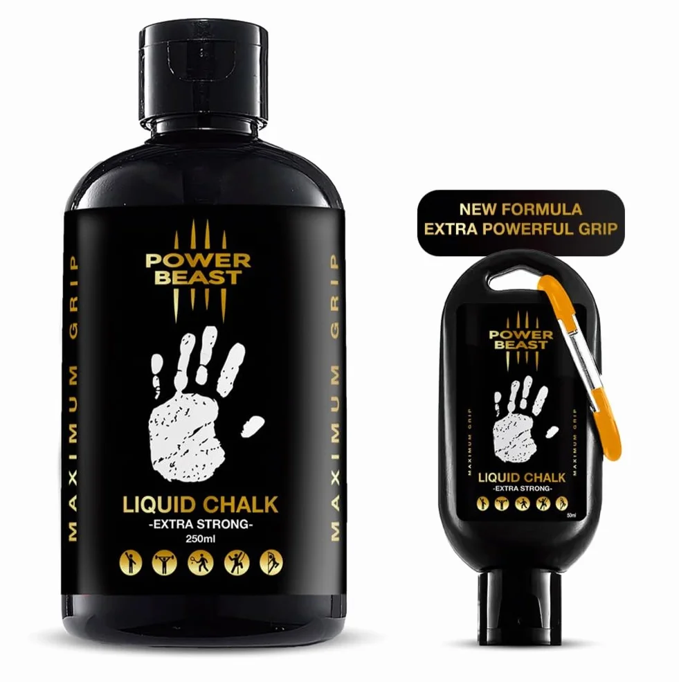 Magnesio Líquido, Tiza Líquida, Agarre Extremo 250ML+50ML para Cross Training, Calistenia, Halterofilia