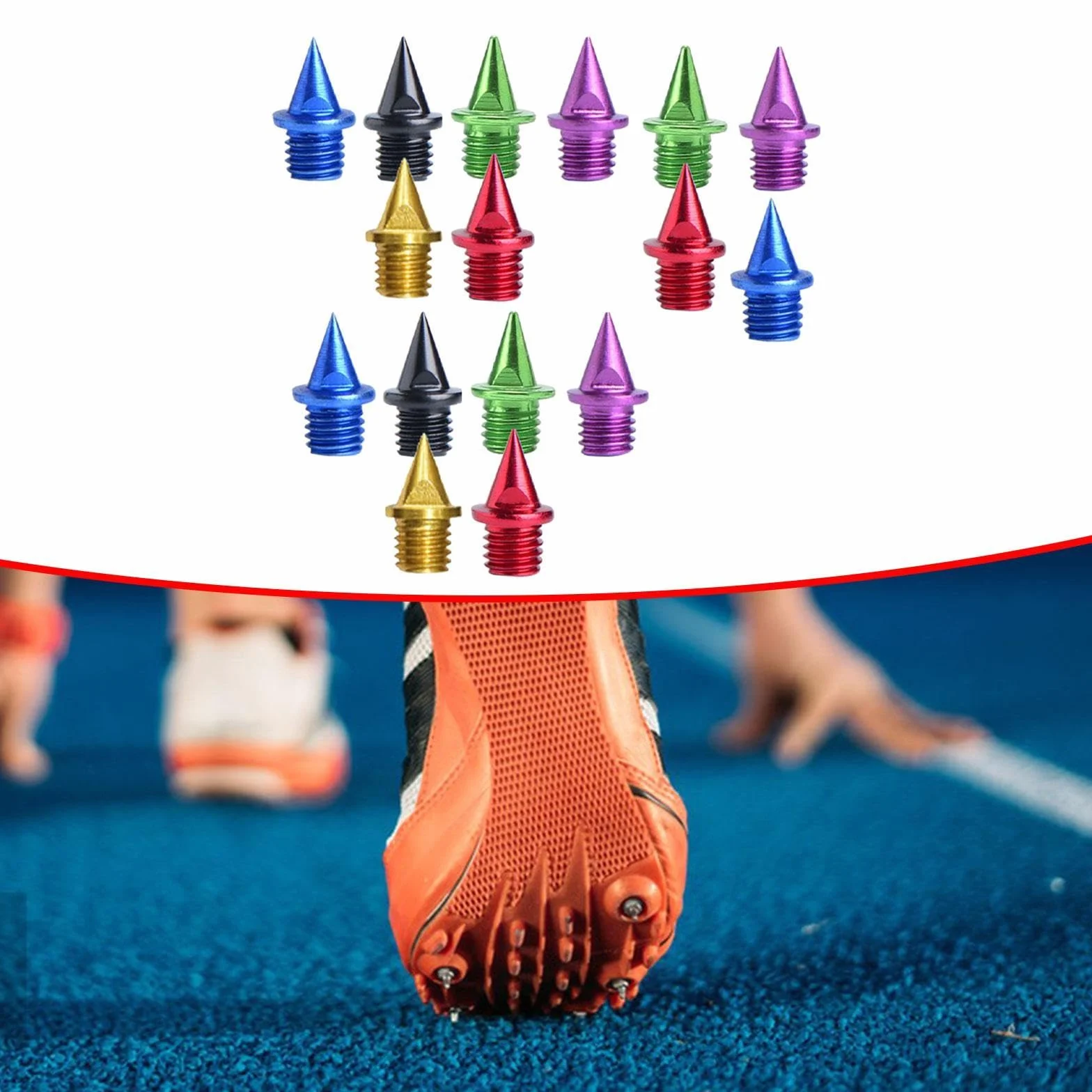 Oshhni 16 piezas clavos pista zapatillas atletismo acero ligero