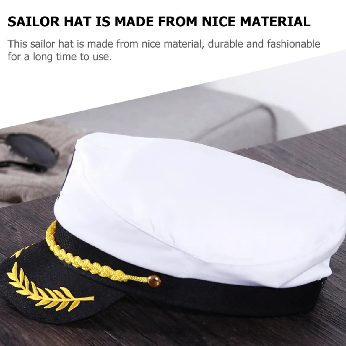 NOLITOY Sombreros de Capitán de Cosplay Fáciles de Combinar de Algodón y Plástico 20 Piezas Blancos para Fiestas de Disfraces y Juegos de Rol