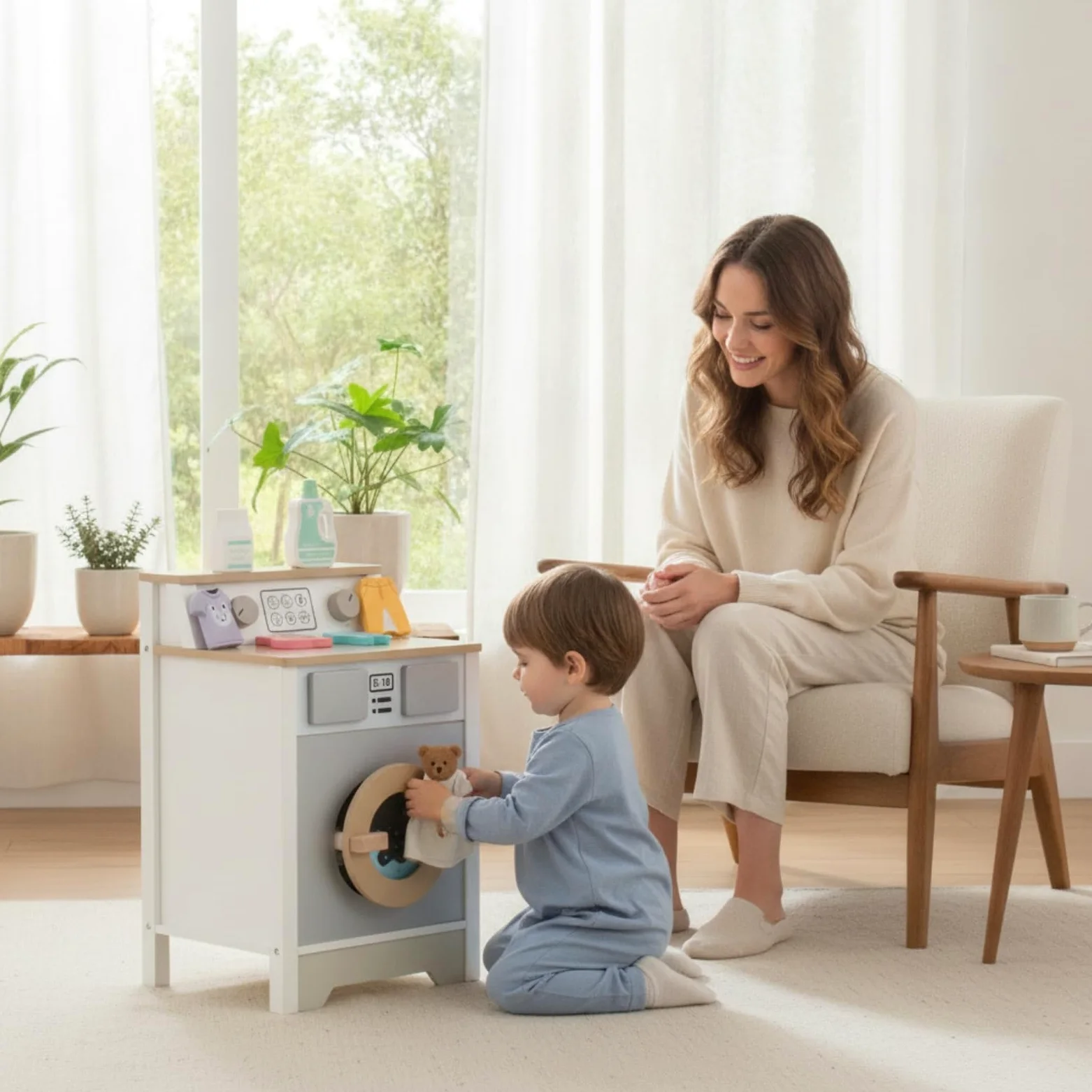Milageto Lavadora Juguete Infantil Giratorio para Guarrías