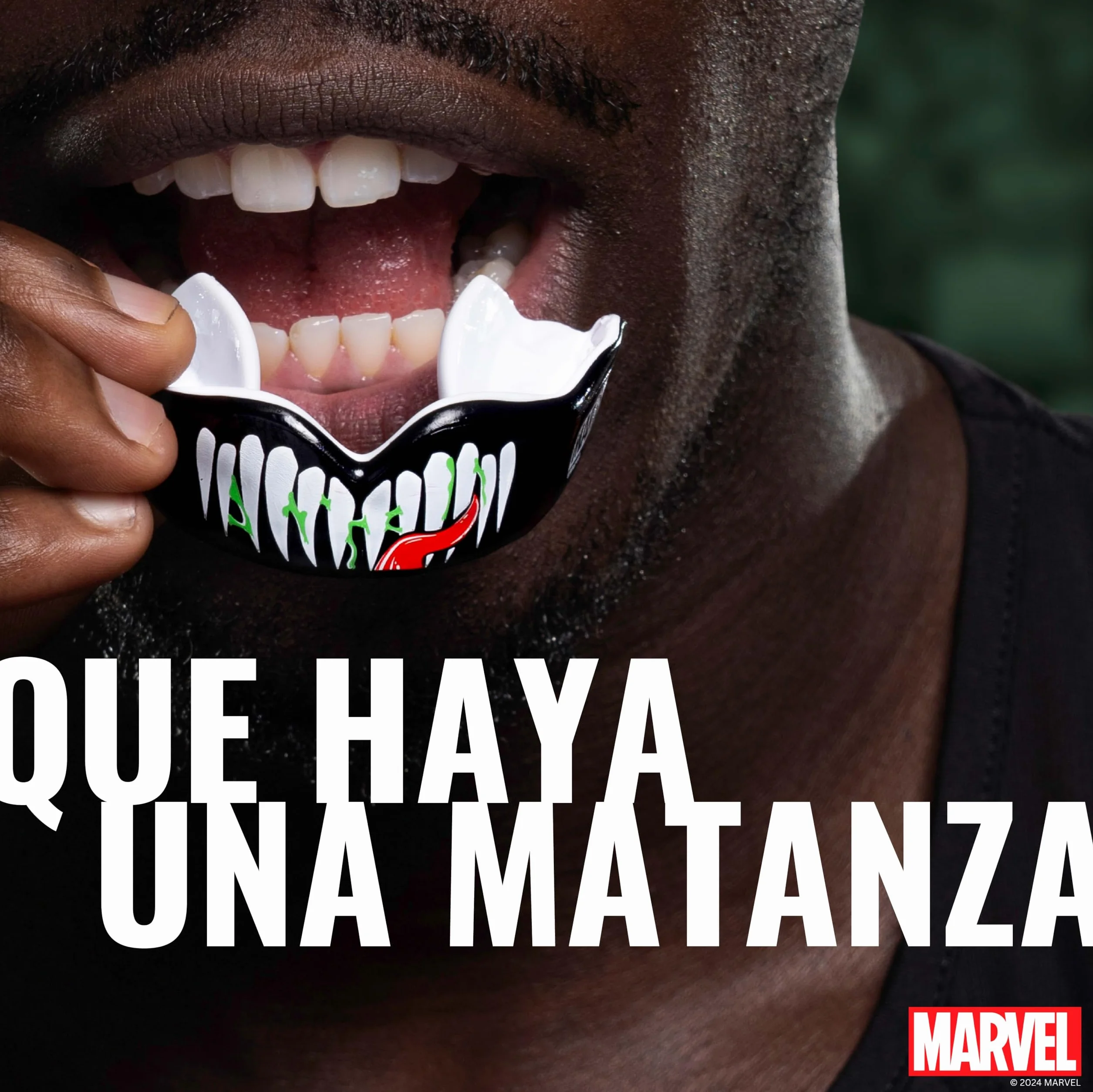 Marvel Venom Protector Bucal Adultos Niños Deportes Contacto Rugby MMA Kickboxing Boxeo