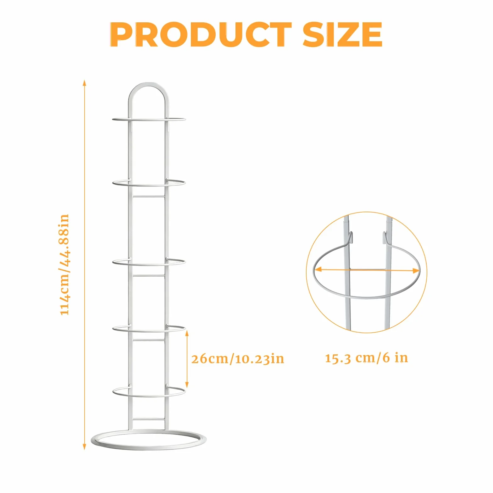 LURICO Soporte de bola vertical de 5 niveles, estante de almacenamiento para baloncesto, fútbol y voleibol (blanco)