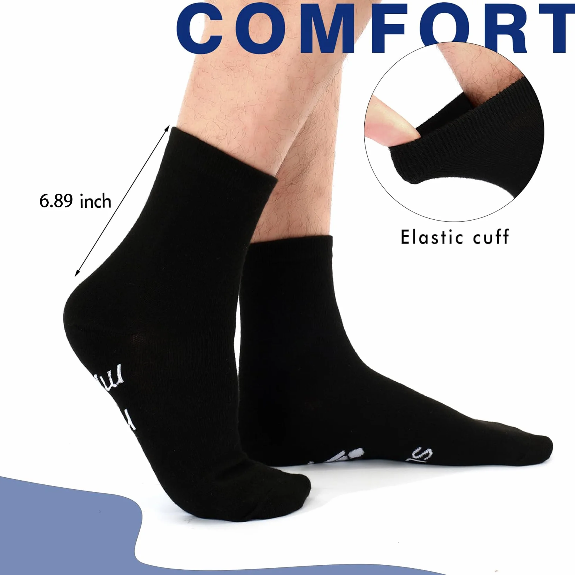 BONANGEL Calcetines Hombre Algodón 39-46 Antideslizantes Regalo