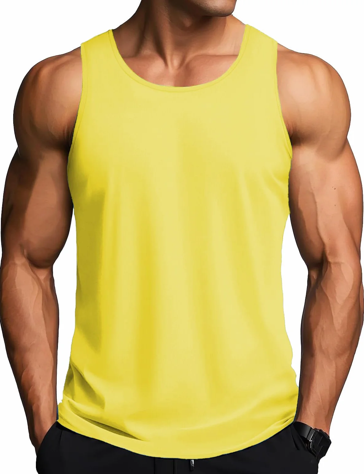 MAGCOMSEN Camiseta sin Mangas Hombre Running UPF 50+ Secado Rápido Ropa Deportiva Gimnasio