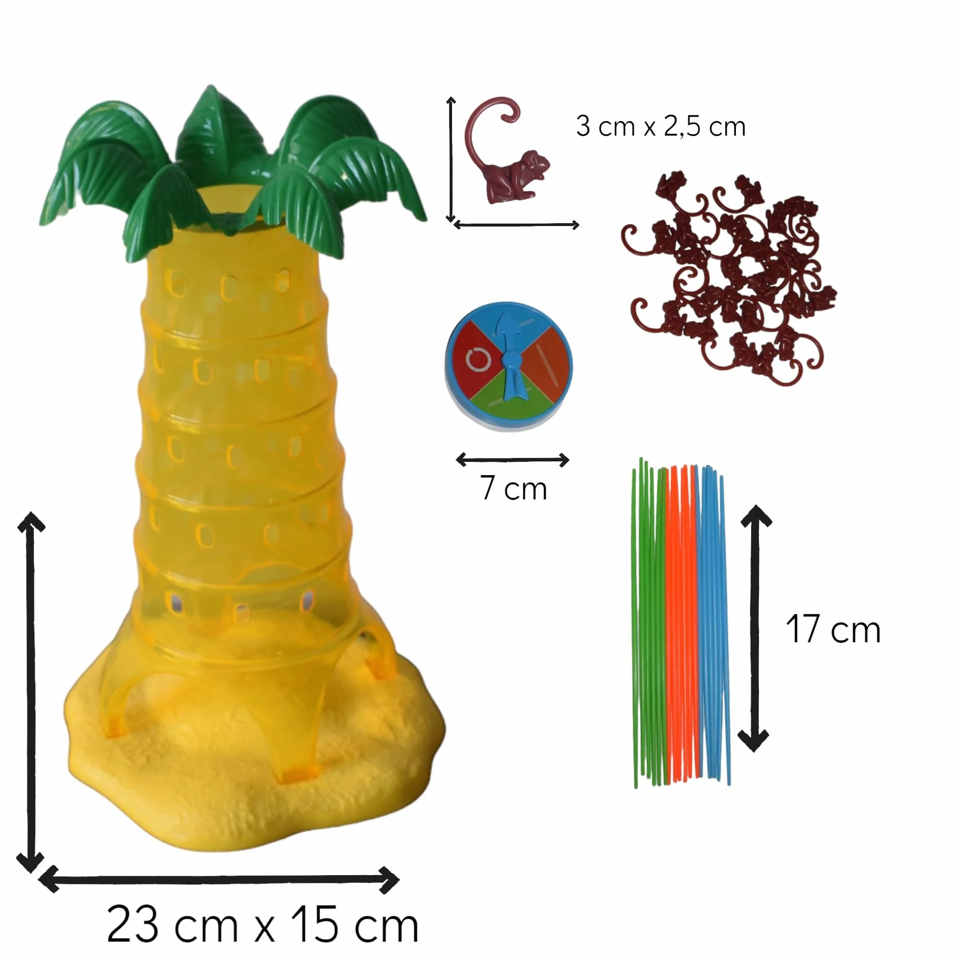 JAMERPD Monos Locos Juegos de Mesa - Juegos de Mesa niños +3 años, 2-4 Jugadores - Juegos para Regalo para niños Juguete Interactivo Tumblin' Monkeys. Entretenimiento y coordinación Ojo-Mano.