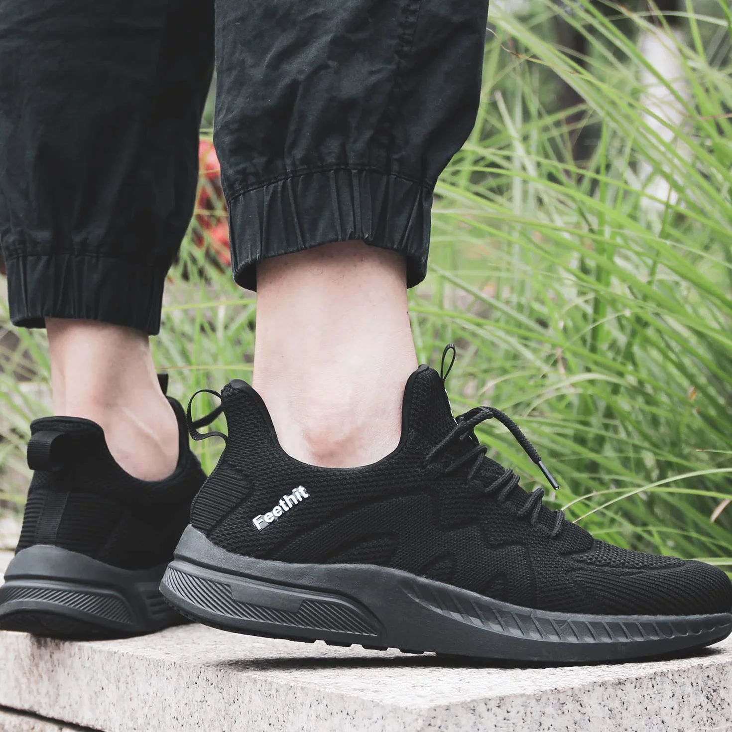 Feethit Zapatillas de Running Hombre Ligeras Transpirables Deportivas