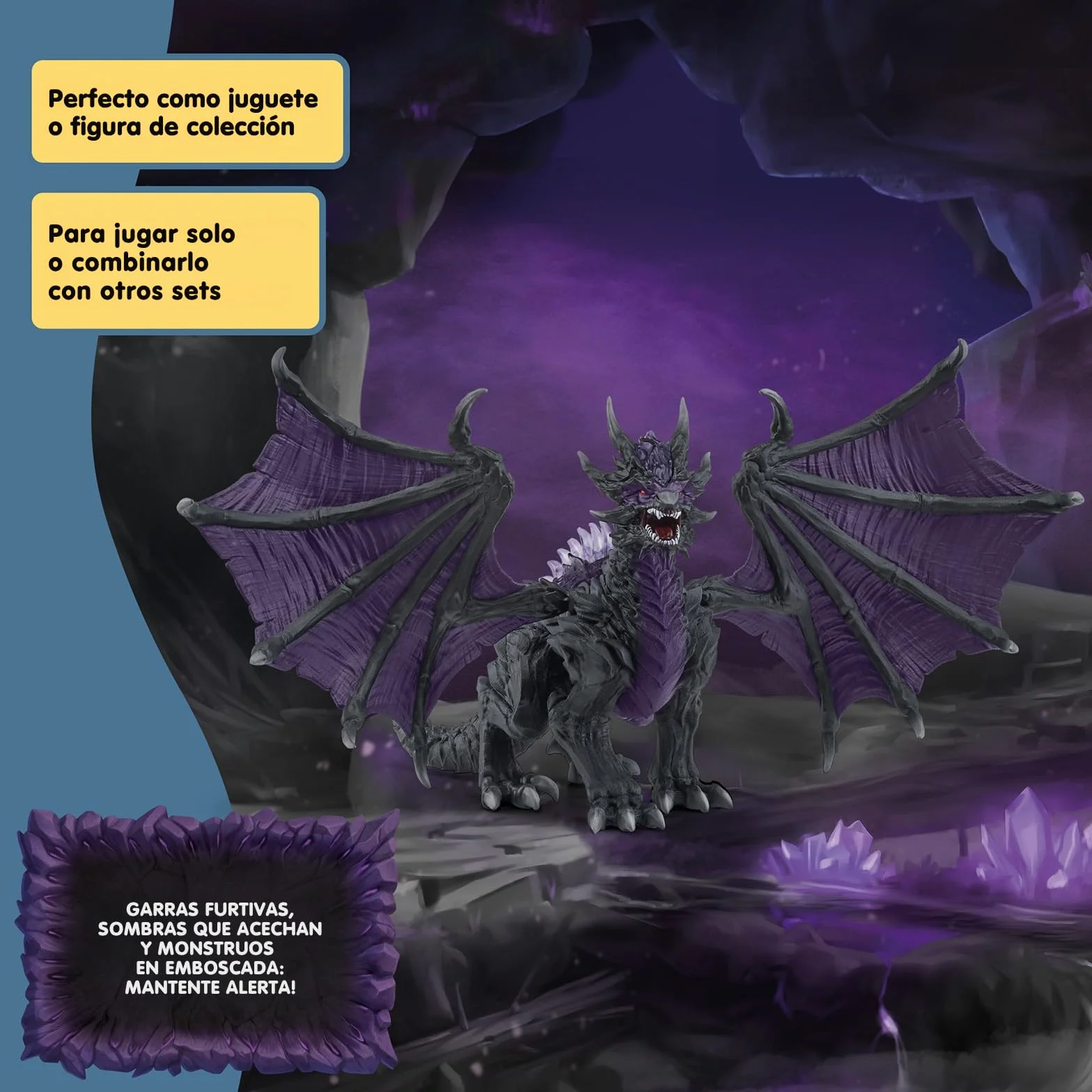 Schleich 70152 Dragón de Sombra, a Partir de 7 años, ELDRADOR Creatures - Figura, 19 x 22 x 13 cm