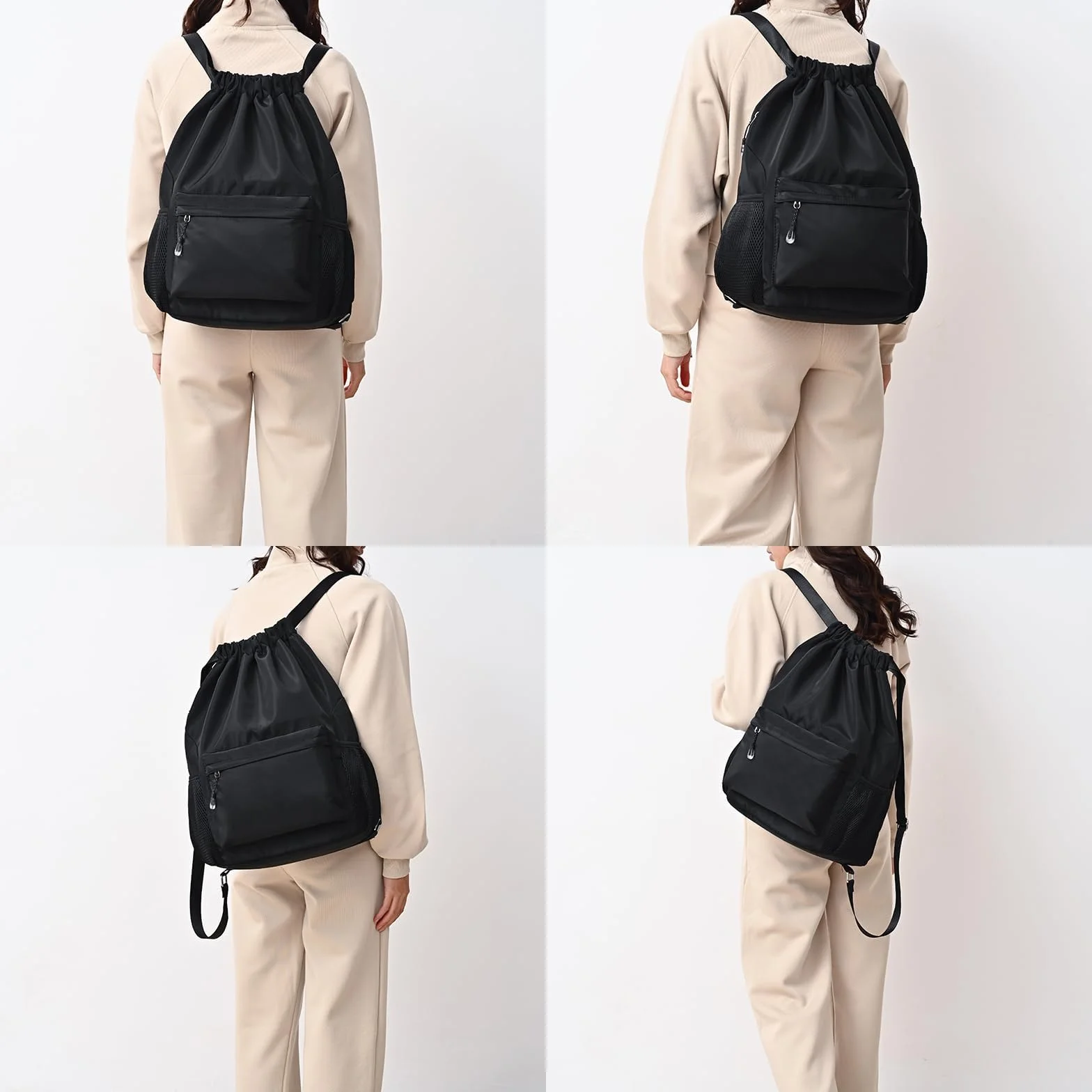 Mochila Deportiva Impermeable 20L Negro Unisex Viaje