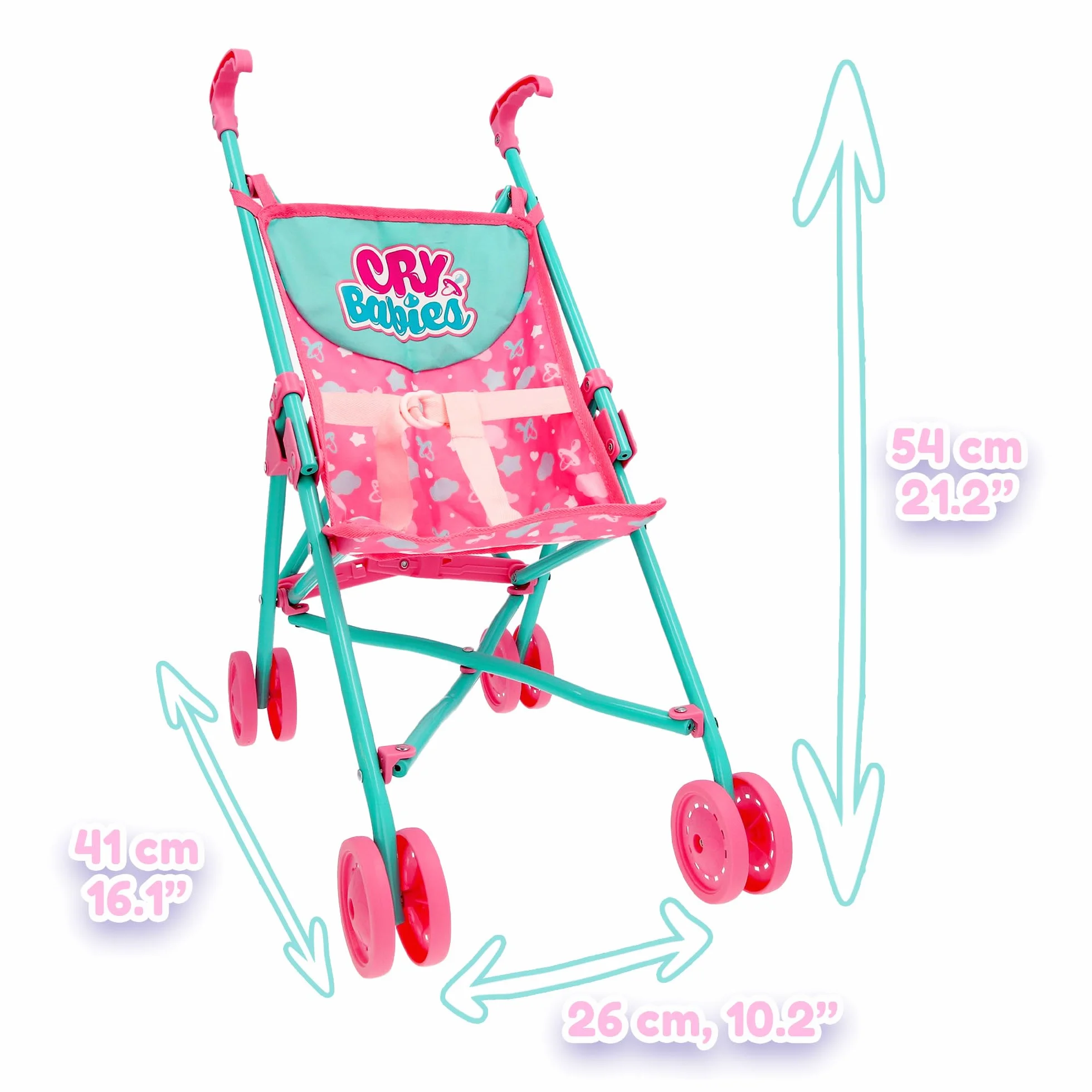 BEBÉS LLORONES Sillita de paseo | Accesorio muñeca para llevar de paseo a tu bebé llorón preferido