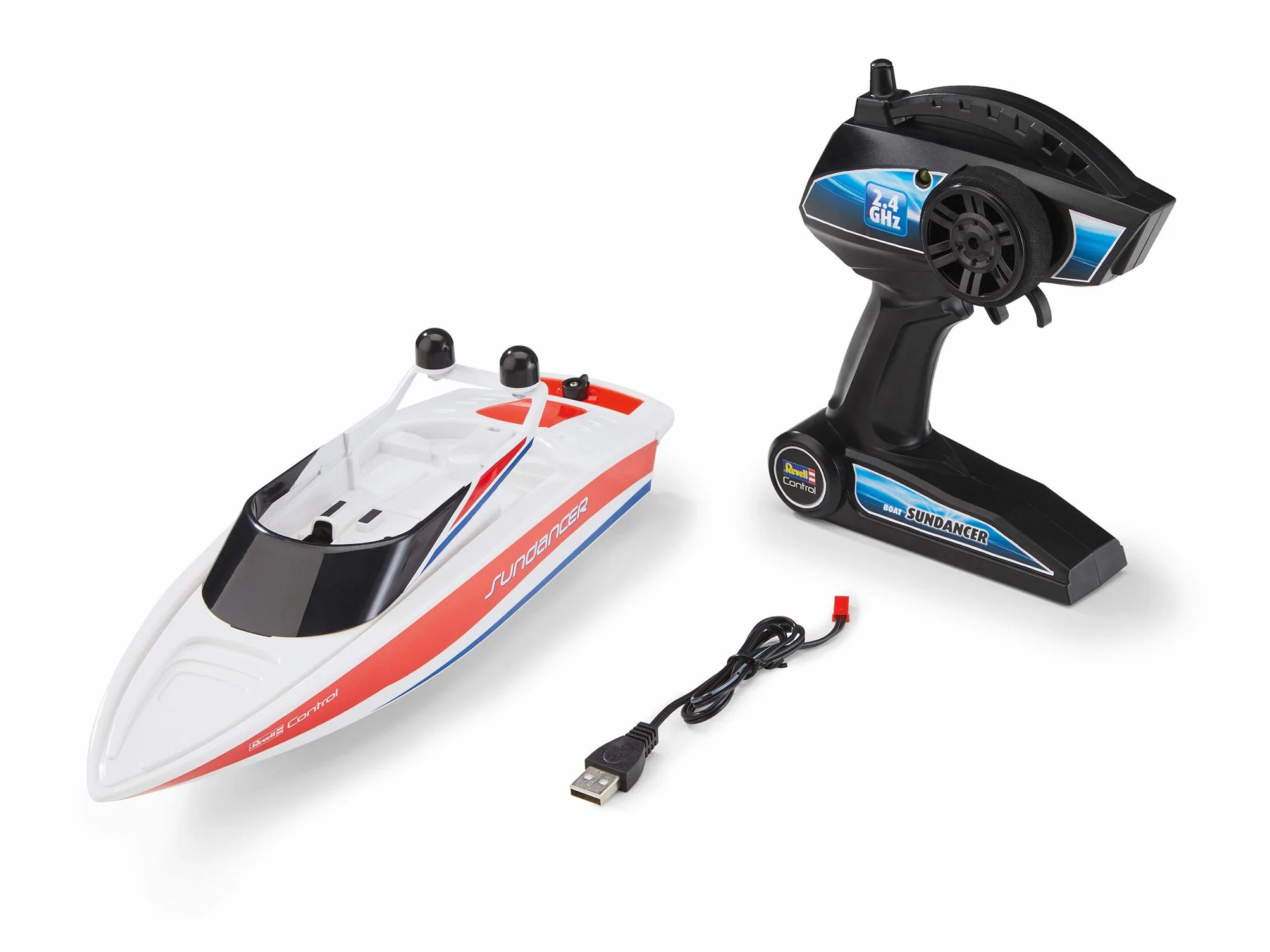 Revell Control 24137 - Bote de Control de Radio, Color Rojo