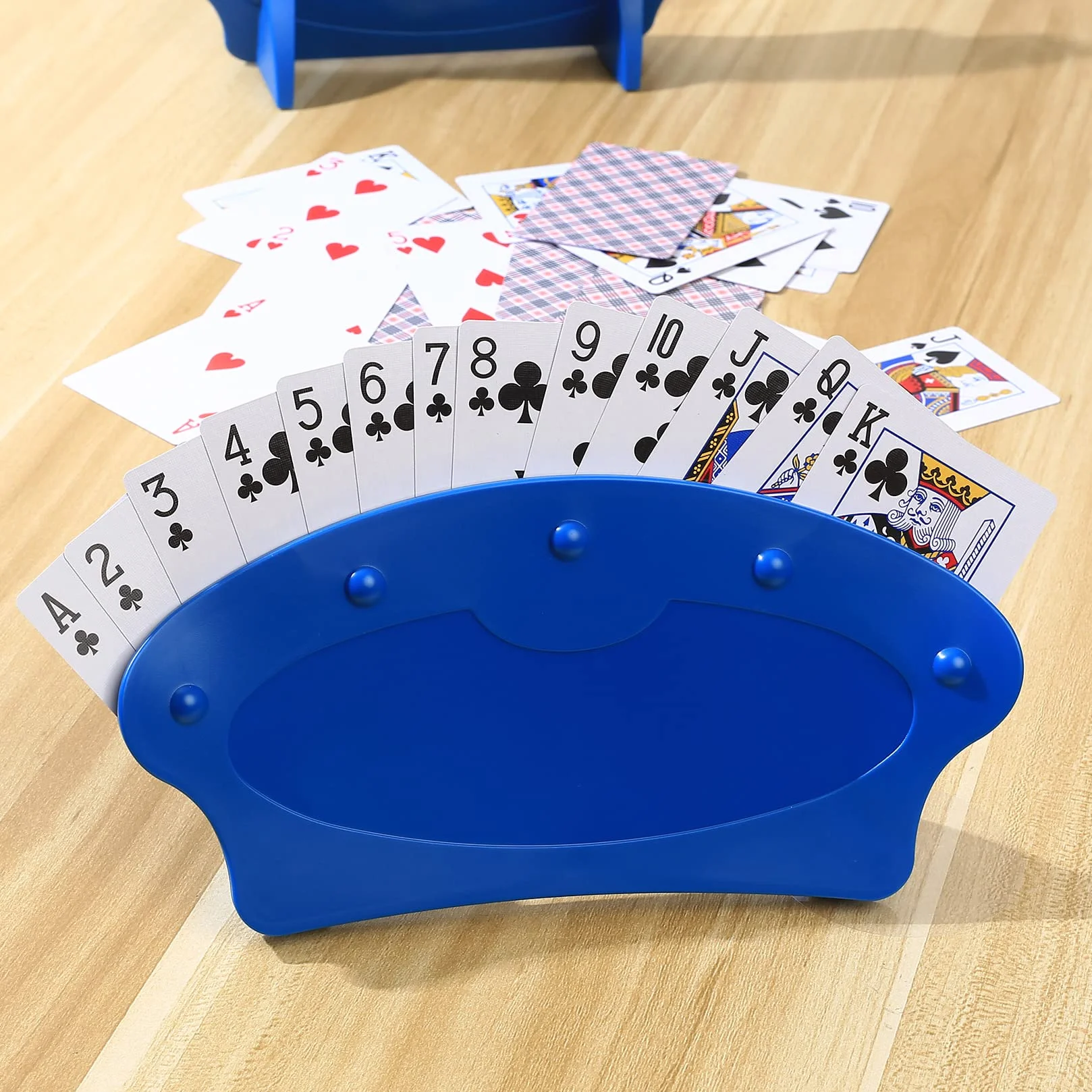 2 Piezas Soporte para Naipes, Sujeta de Juego de Naipes Manos Libres, Soporte para Juego de Cartas Plastic para Niños Adultos Personas Mayores