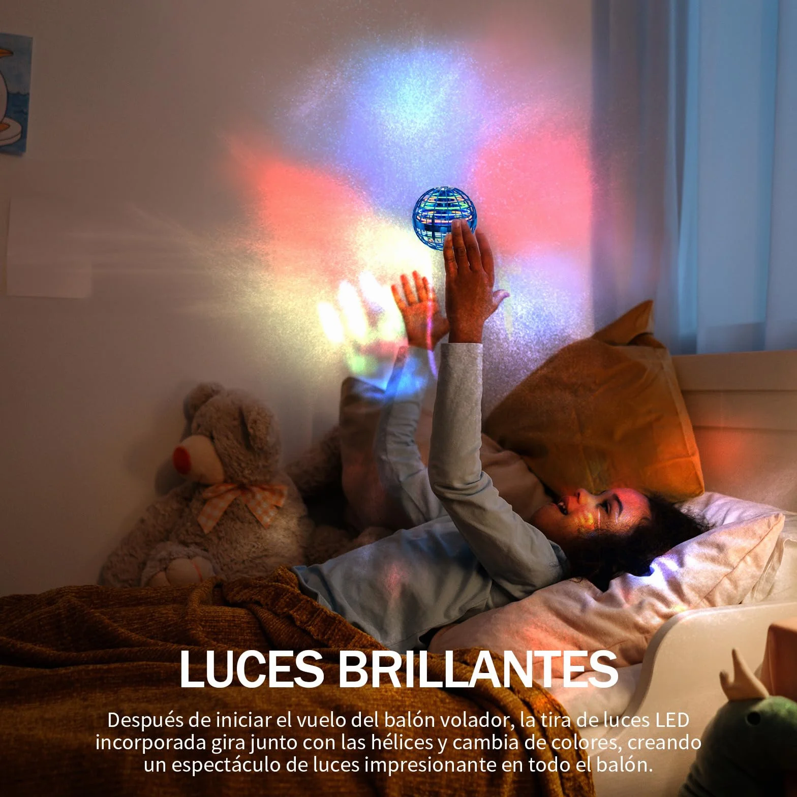 Ivtivfu Bola voladora (Azul) Flying Magica Hover Ball Fly UFO Bolas voladoras para niño y niñas, Juguetes para Exteriores para niños, Regalos para niños de 6 7 8 9 10 11 12