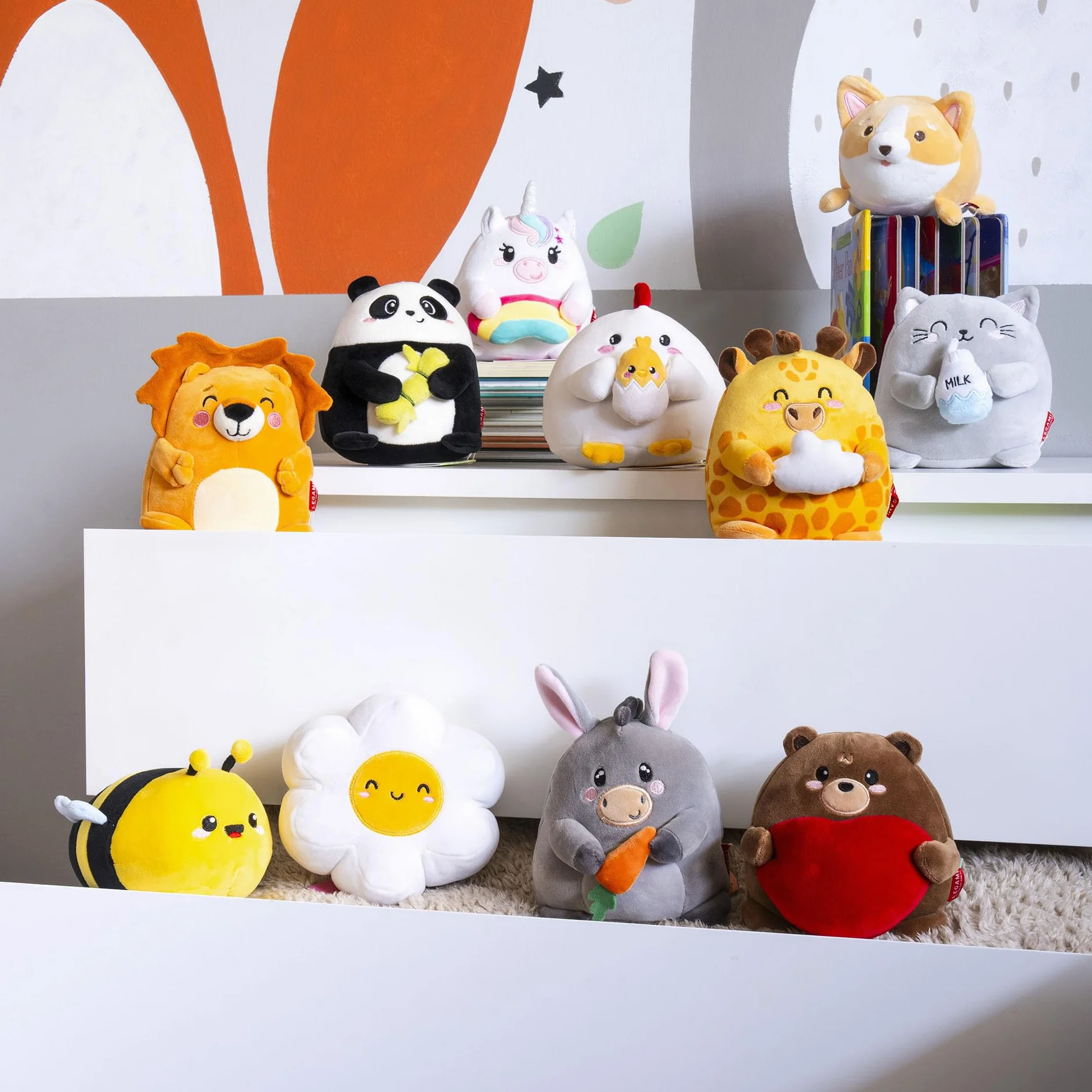 Legami Peluche Super Soft Tema Bee Mini 14x15x12 cm con Tarjeta Identificación