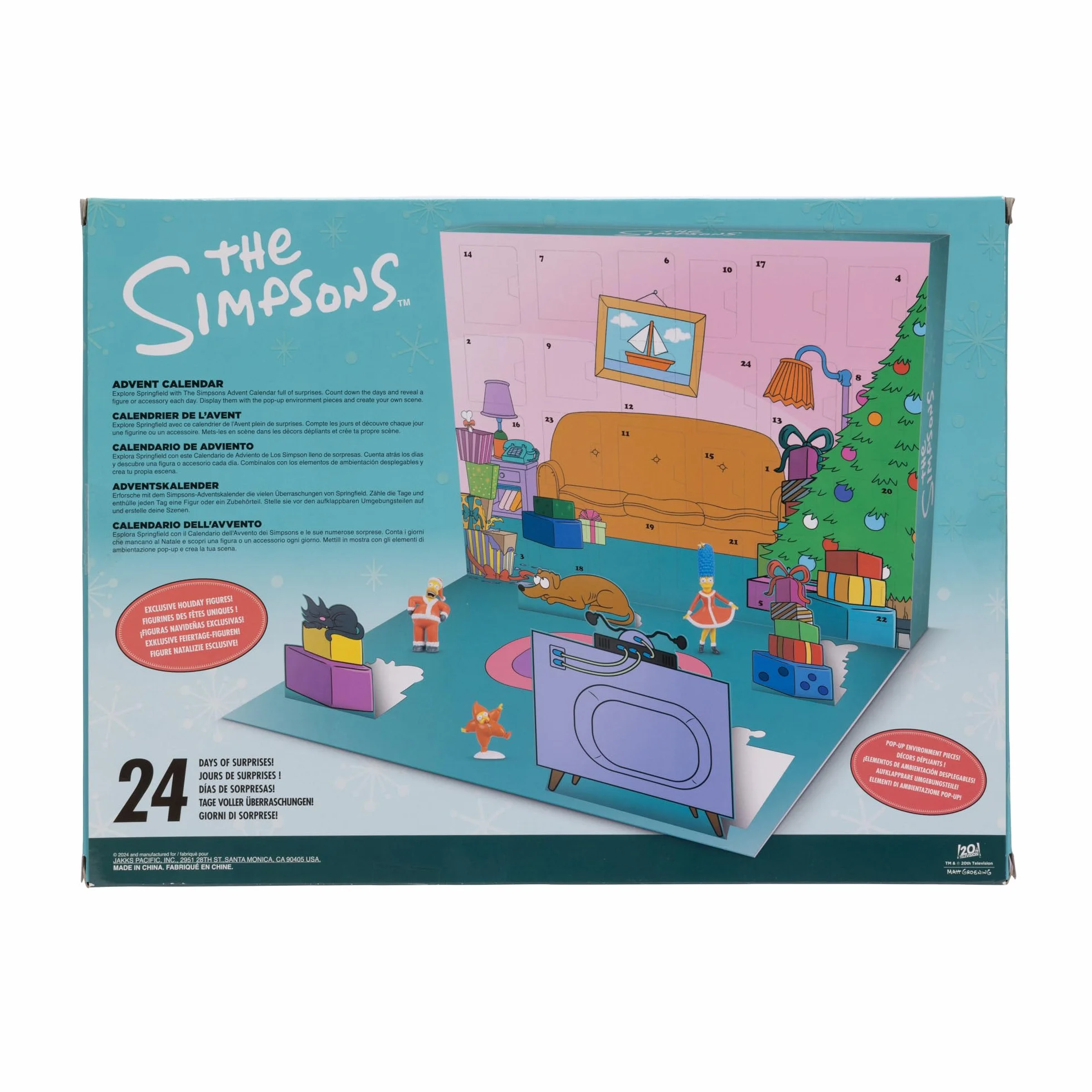 Los Simpsons - Calendario de Adviento de los Simpsons - 24 Figuras y Accesorios de Hasta 3 cm - Colecciona los Clásicos Personajes de Simpsons