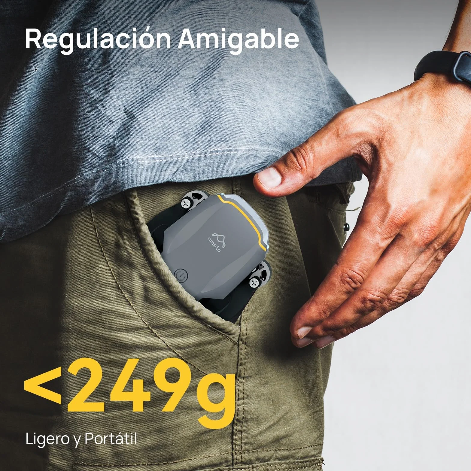 Ameta Drones con Camara 4K para Adultos, S20 Lite Dron para Niños Motor Brushless, Mini Drone FPV con 36min de Vuelo/Altitud Retención/Vuelo Círculo, Juguetes Regalo para Niños, Menos de 249g