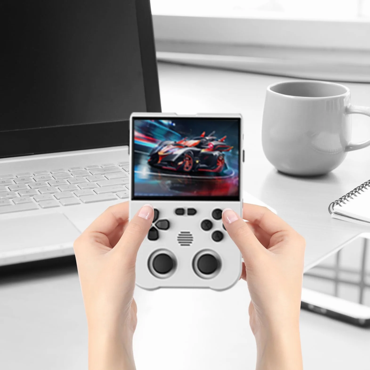 JINGAN Mano retro | Consola de juegos retro con batería de 3000 mAh | pantalla táctil de 3,5 pulgadas, consola de juegos para amantes de los juegos portátiles, admite múltiples emuladores, regalo