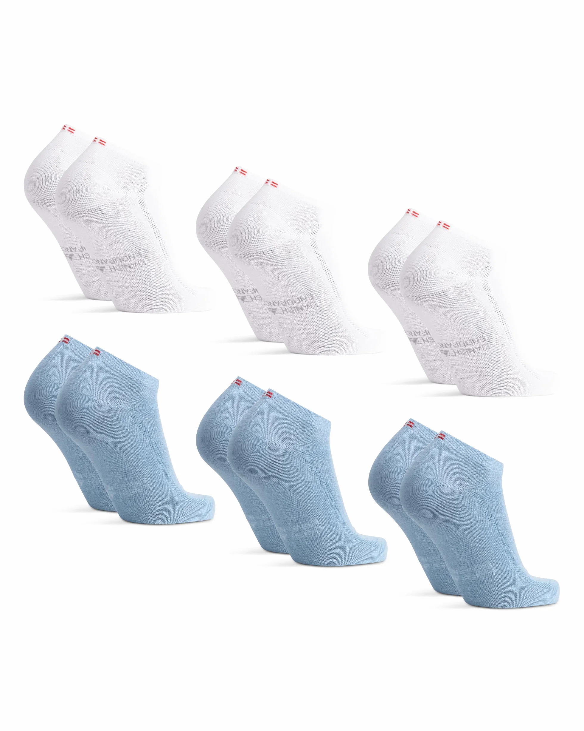 DANISH ENDURANCE Calcetines Tobilleros Bambú Transpirables 6 Pack