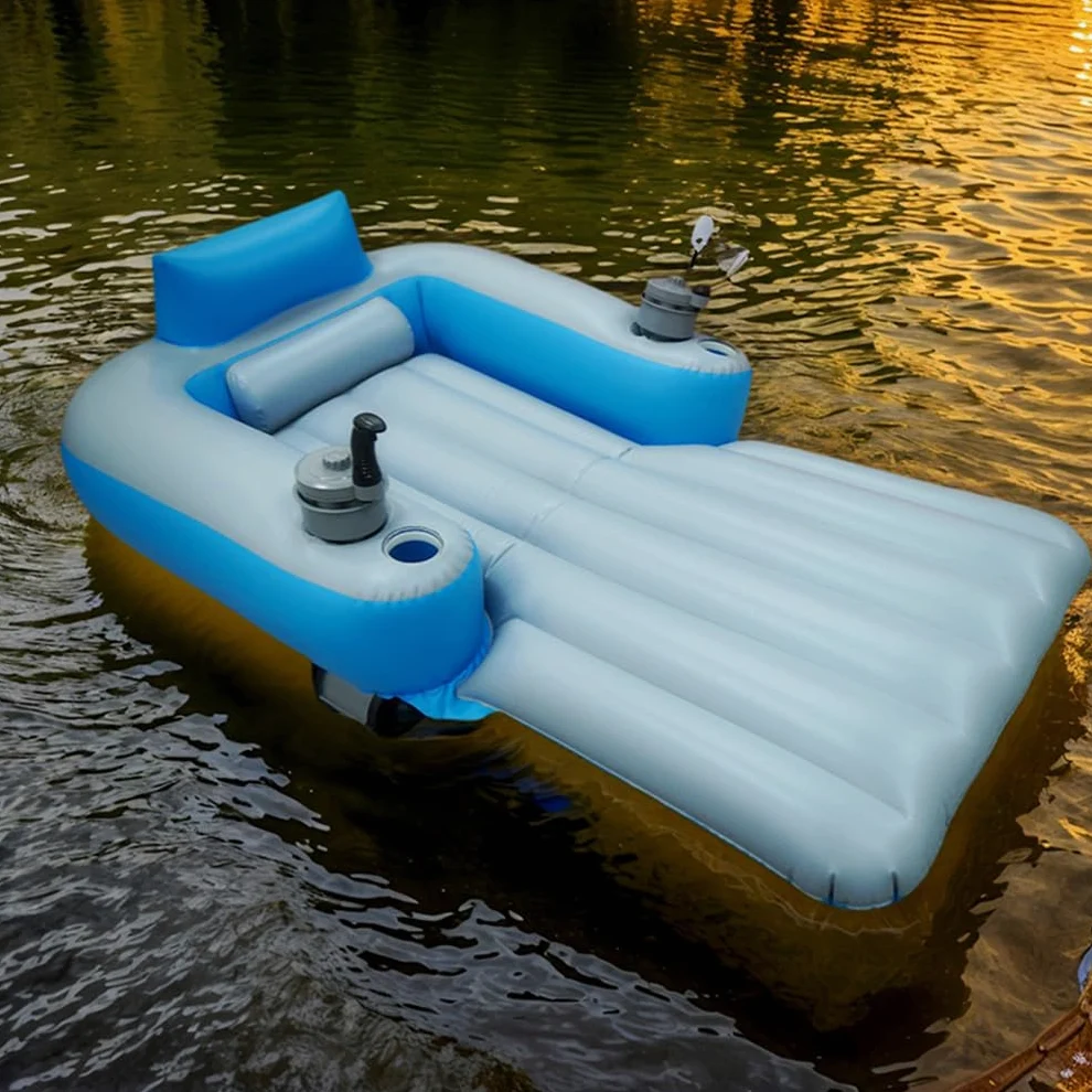 Silla Flotante eléctrica motorizada para Piscina. Tumbona Inflable motorizada para Piscina Que Proporciona una Experiencia de flotación Suave y sin Esfuerzo. Paquetes:
