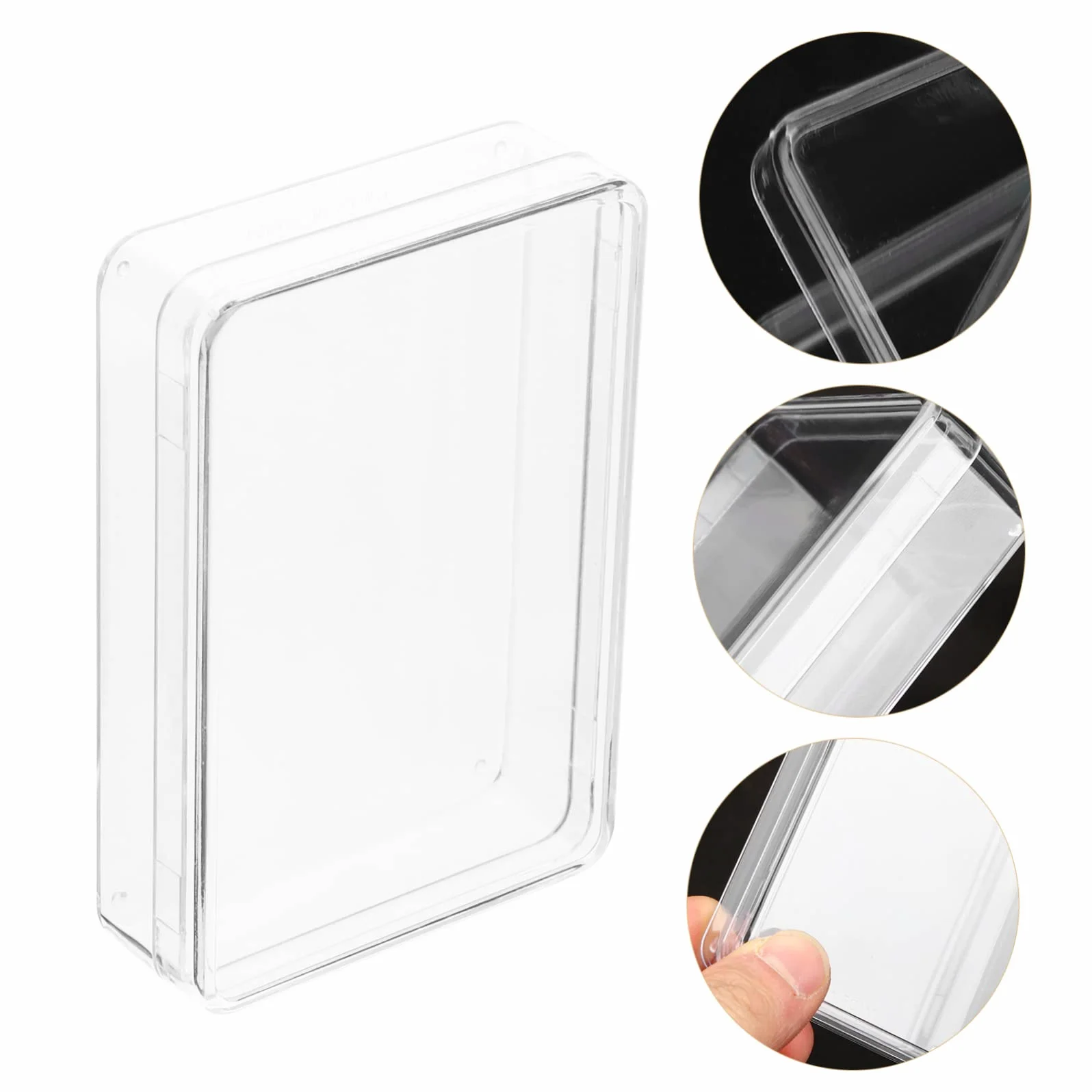 Toyvian 8piezas Caja De Almacenamiento para Cartas De Poker Estuche De Plástico Transparente Tapa Organizador Compacto para Barajas